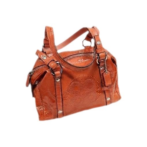Patent leather satchel