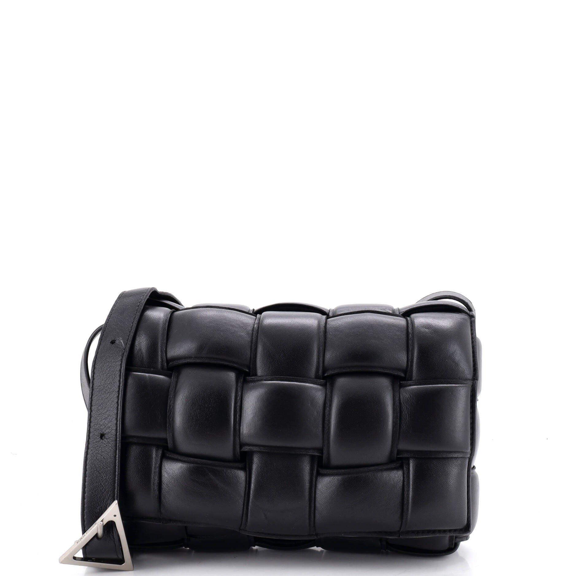 Cassette Crossbody Bag Padded Maxi Intrecciato Leather