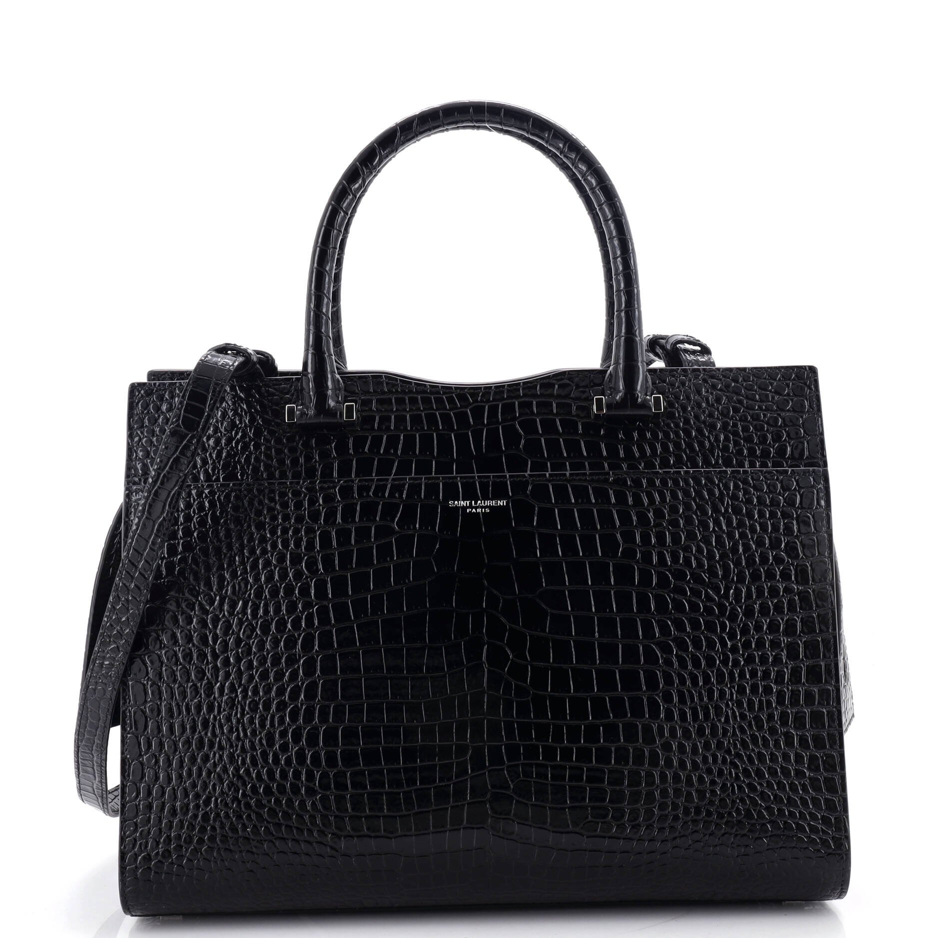 Uptown Tote Crocodile Embossed Leather Medium