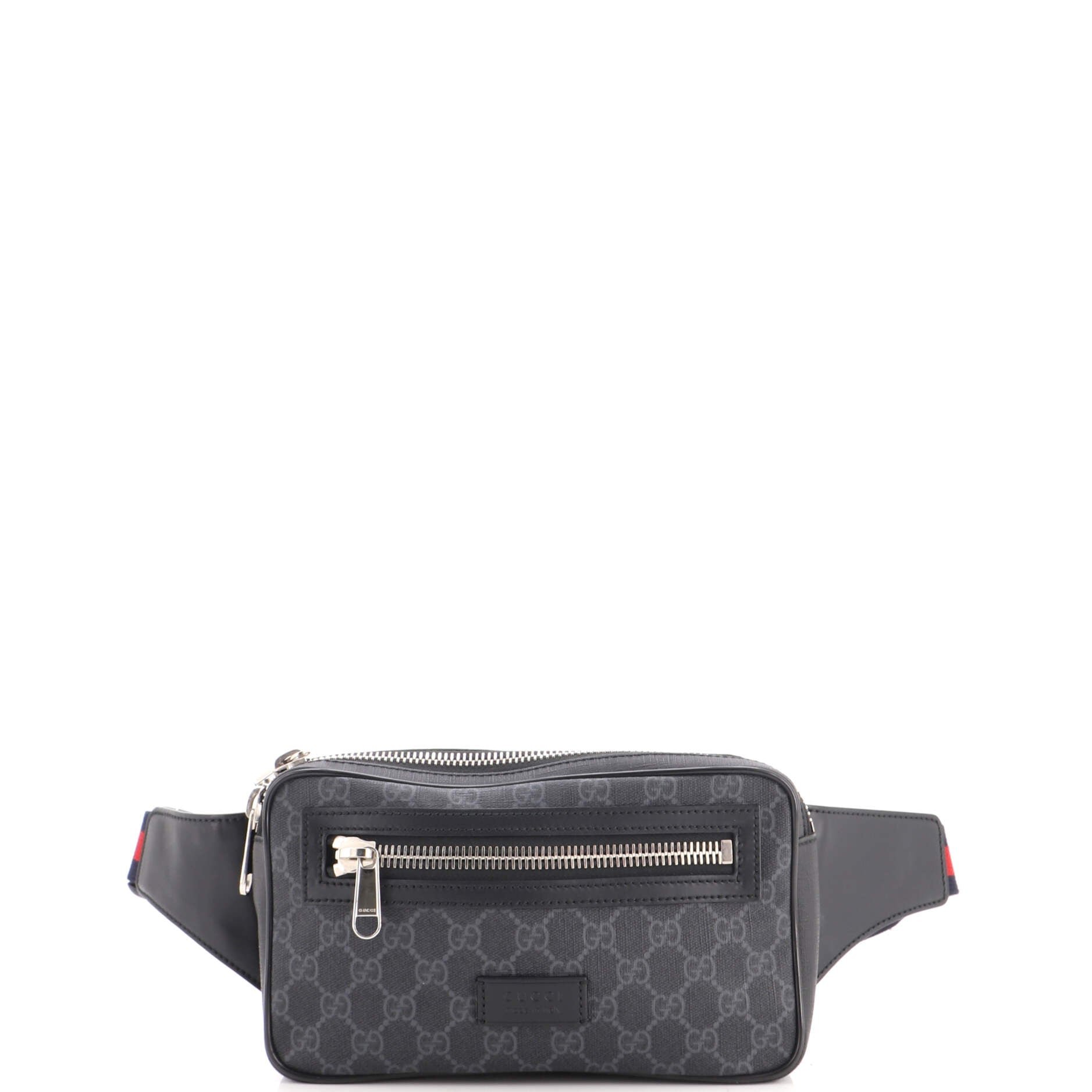 Soft Zip Belt Bag GG Coated Canvas Small