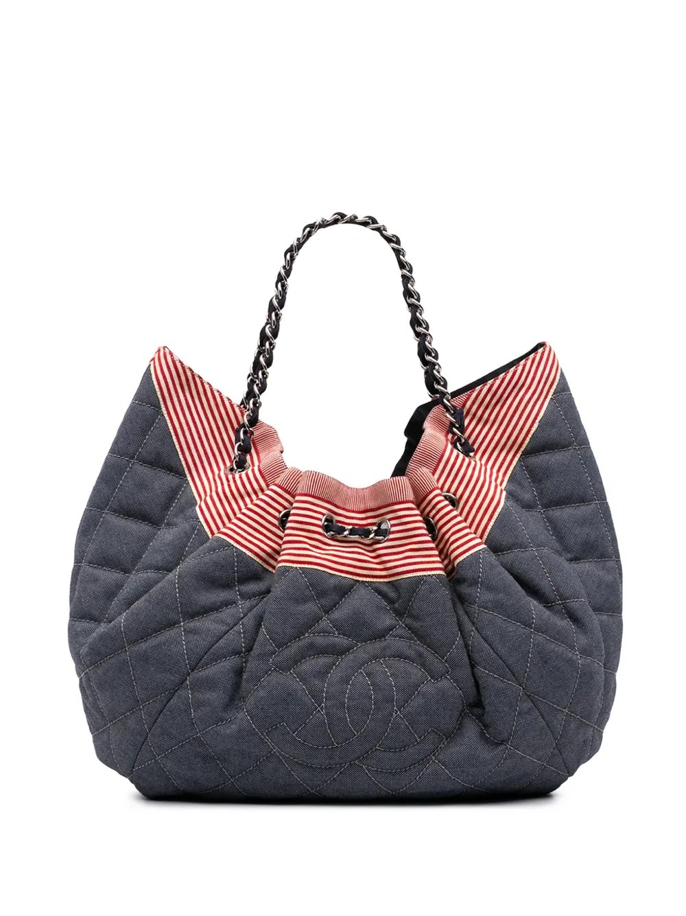 2009-2010 Large Quilted Denim Stretch Spirit Cabas tote bag