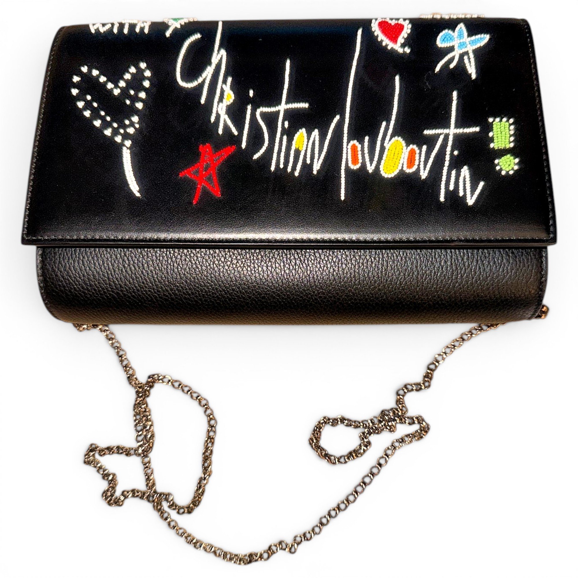 Leather clutch bag