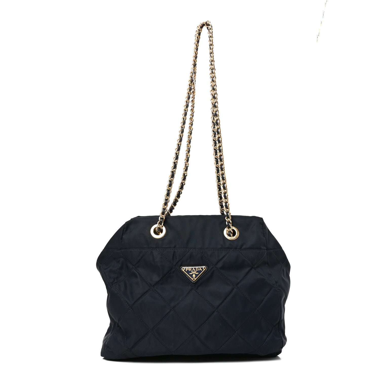 Prada Nylon Tessuto Quilted Shoulder Bag Black
