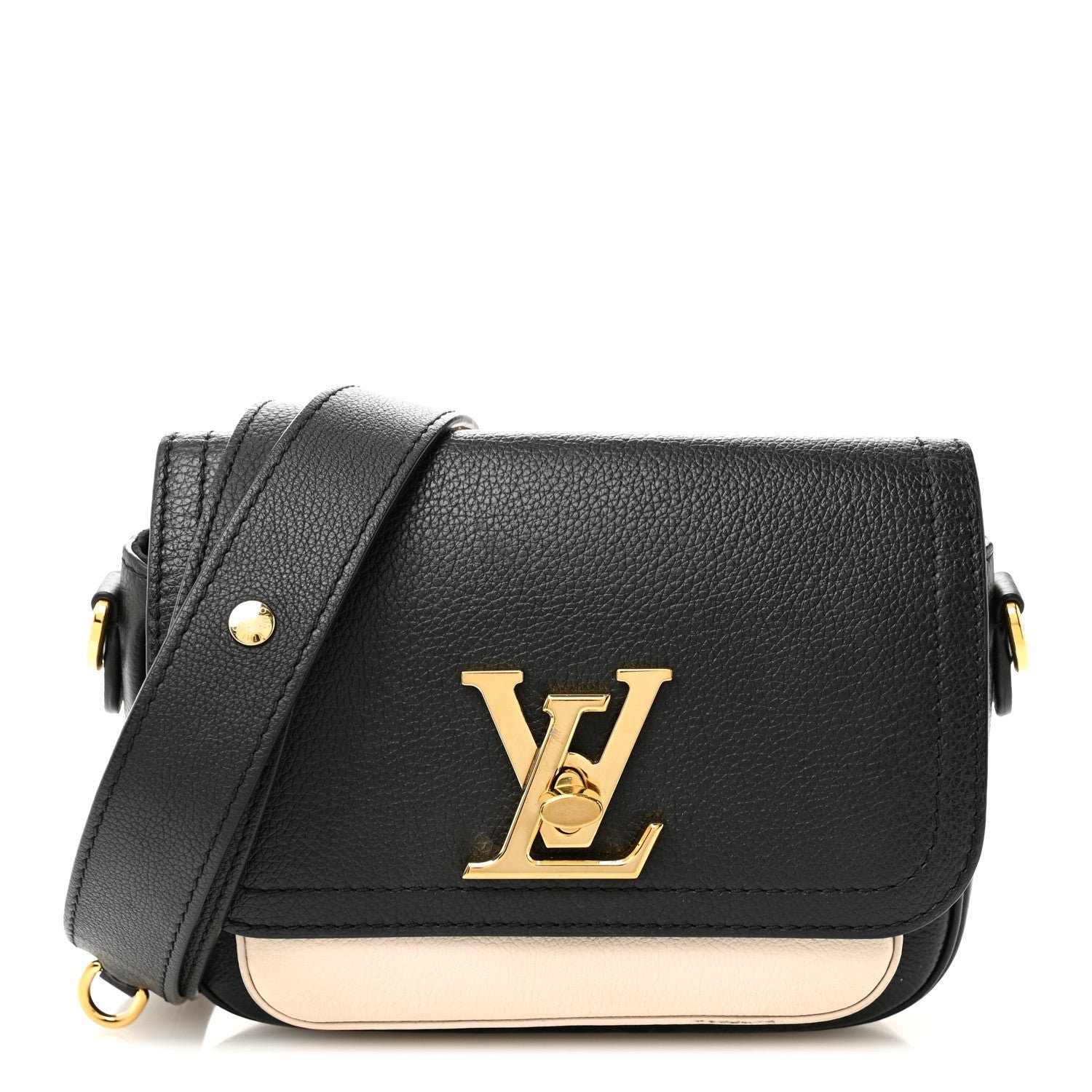 Louis Vuitton Grained Calfskin Lockme Tender Black