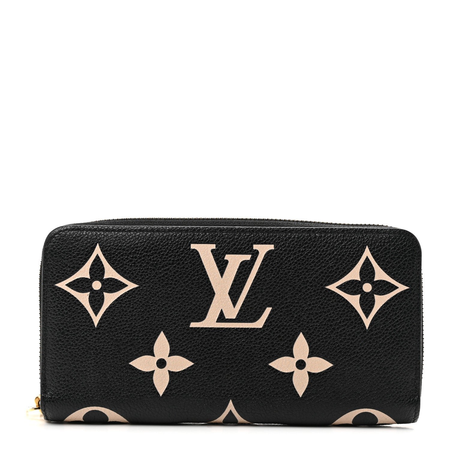 Louis Vuitton Empreinte Monogram Giant Zippy Wallet Black Beige