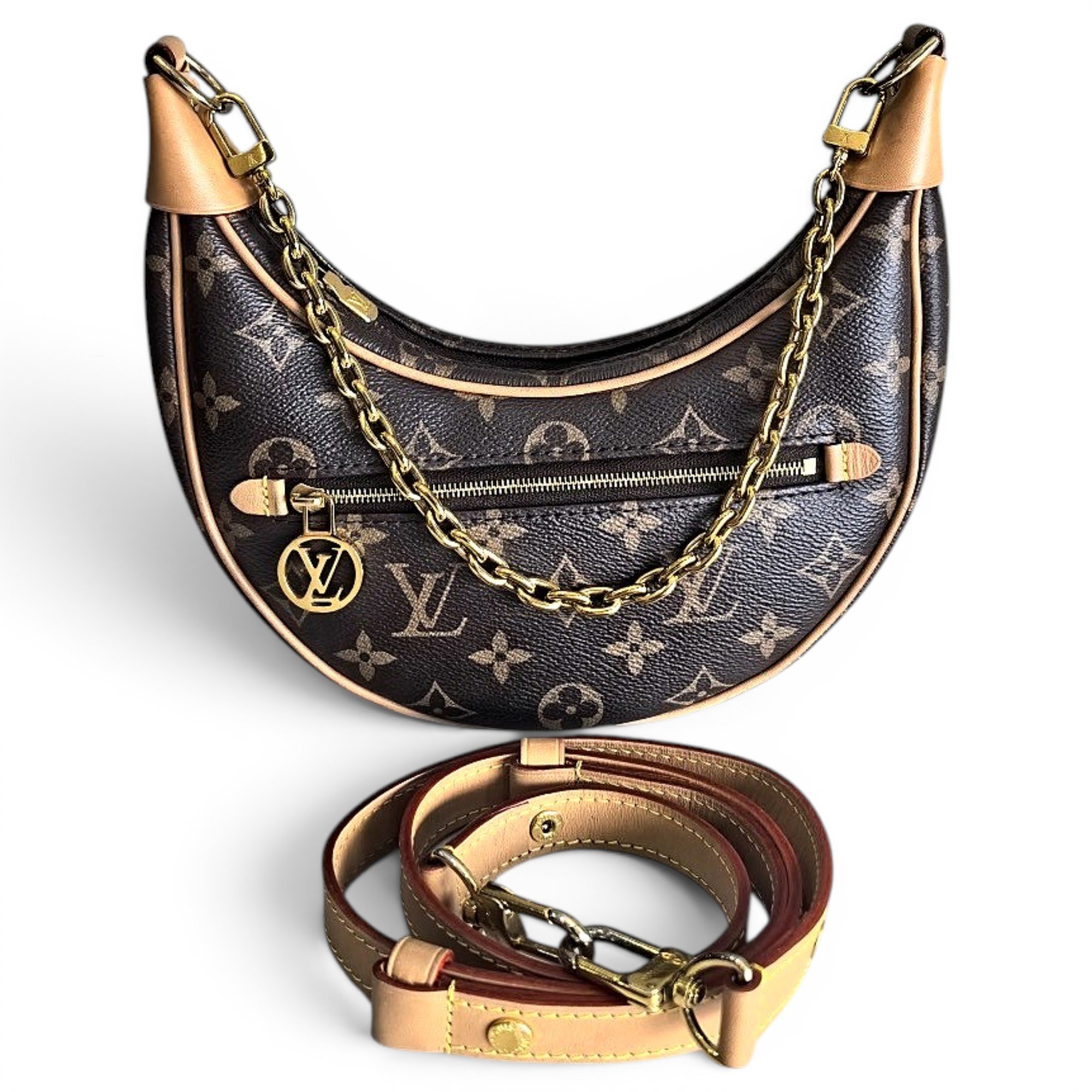 Loop leather handbag