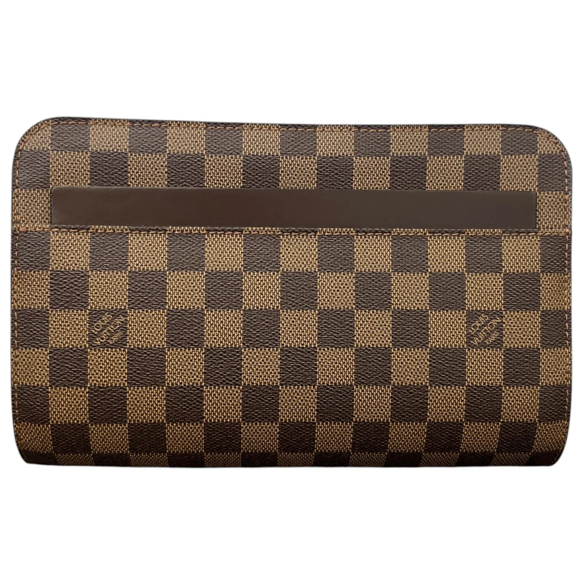 Leather clutch bag
