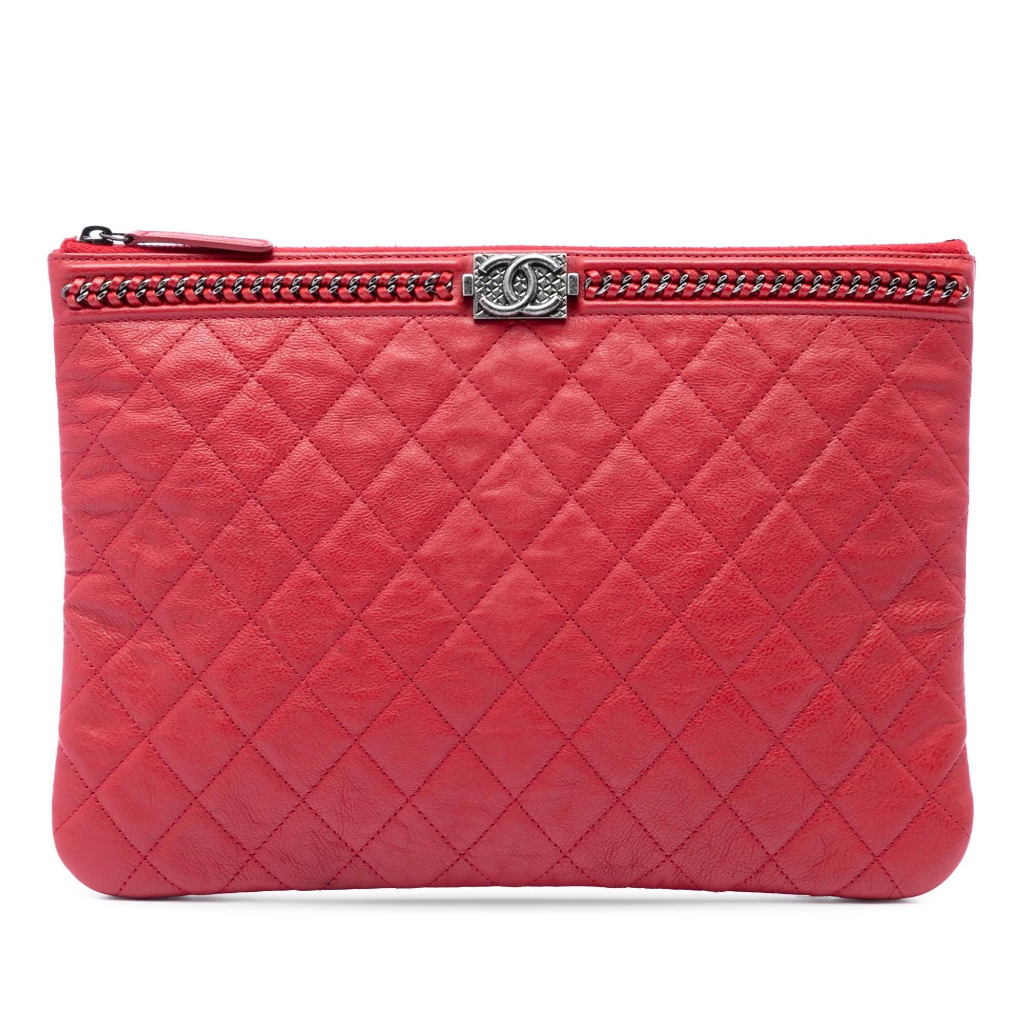 Boy leather clutch bag