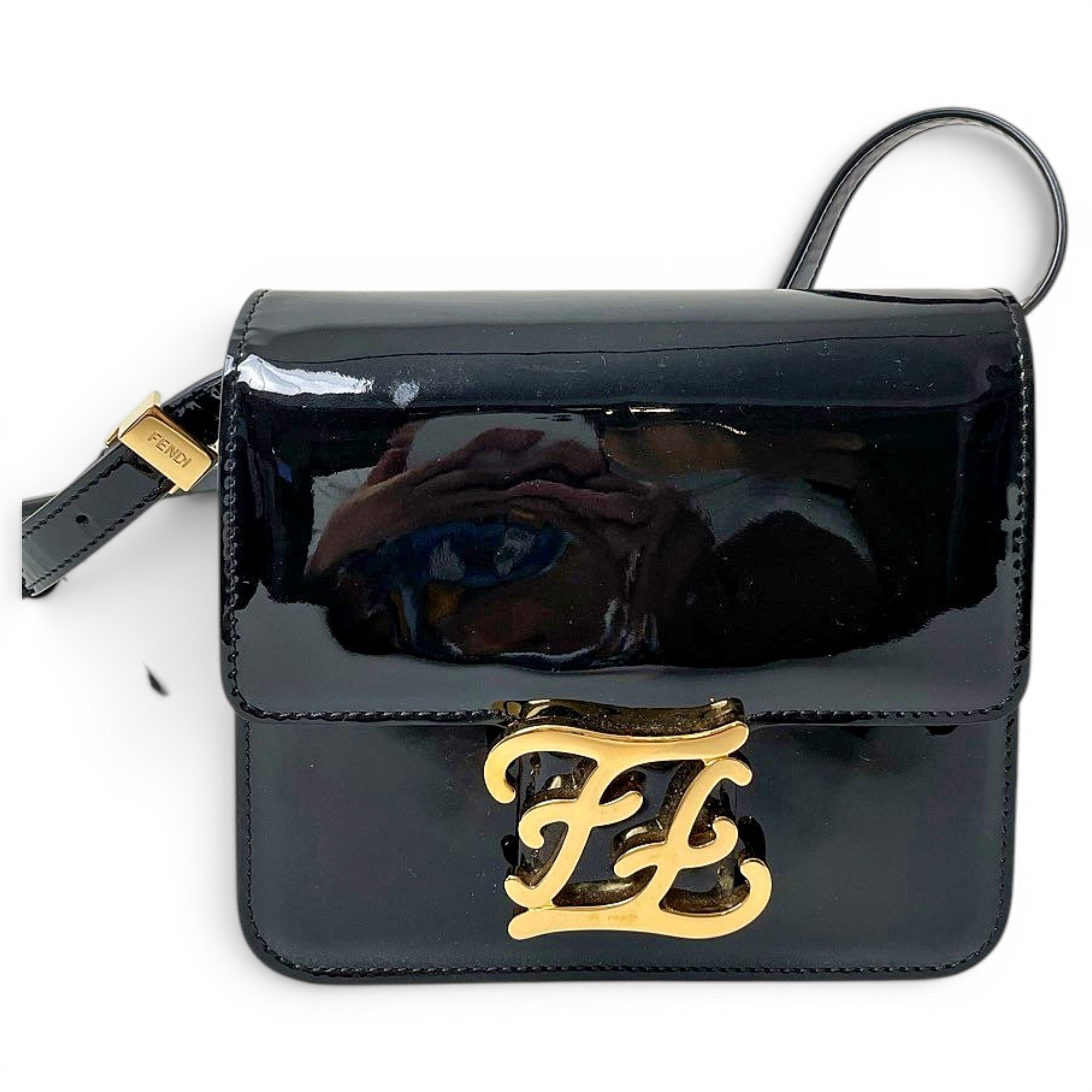 FF leather crossbody bag
