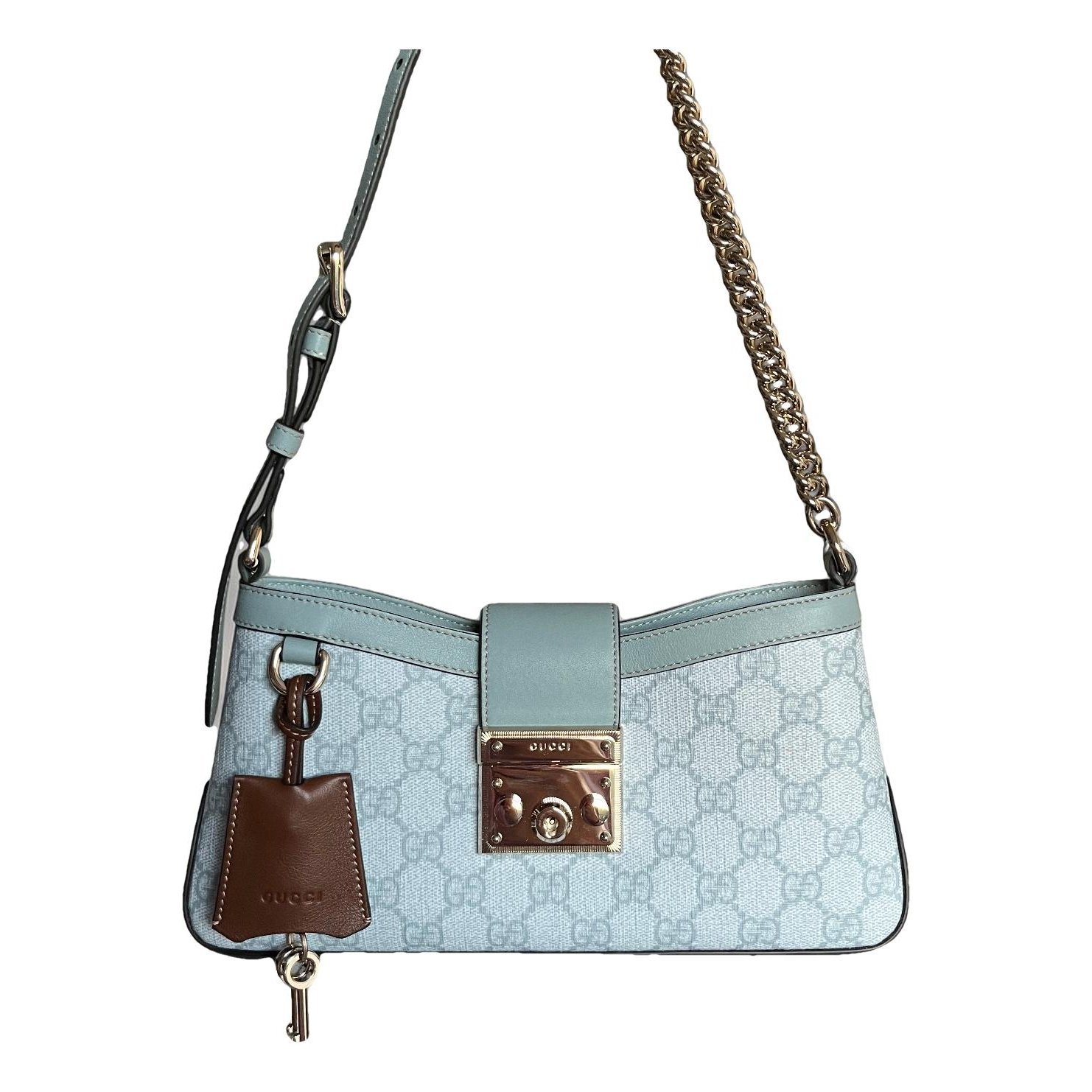 Padlock leather handbag