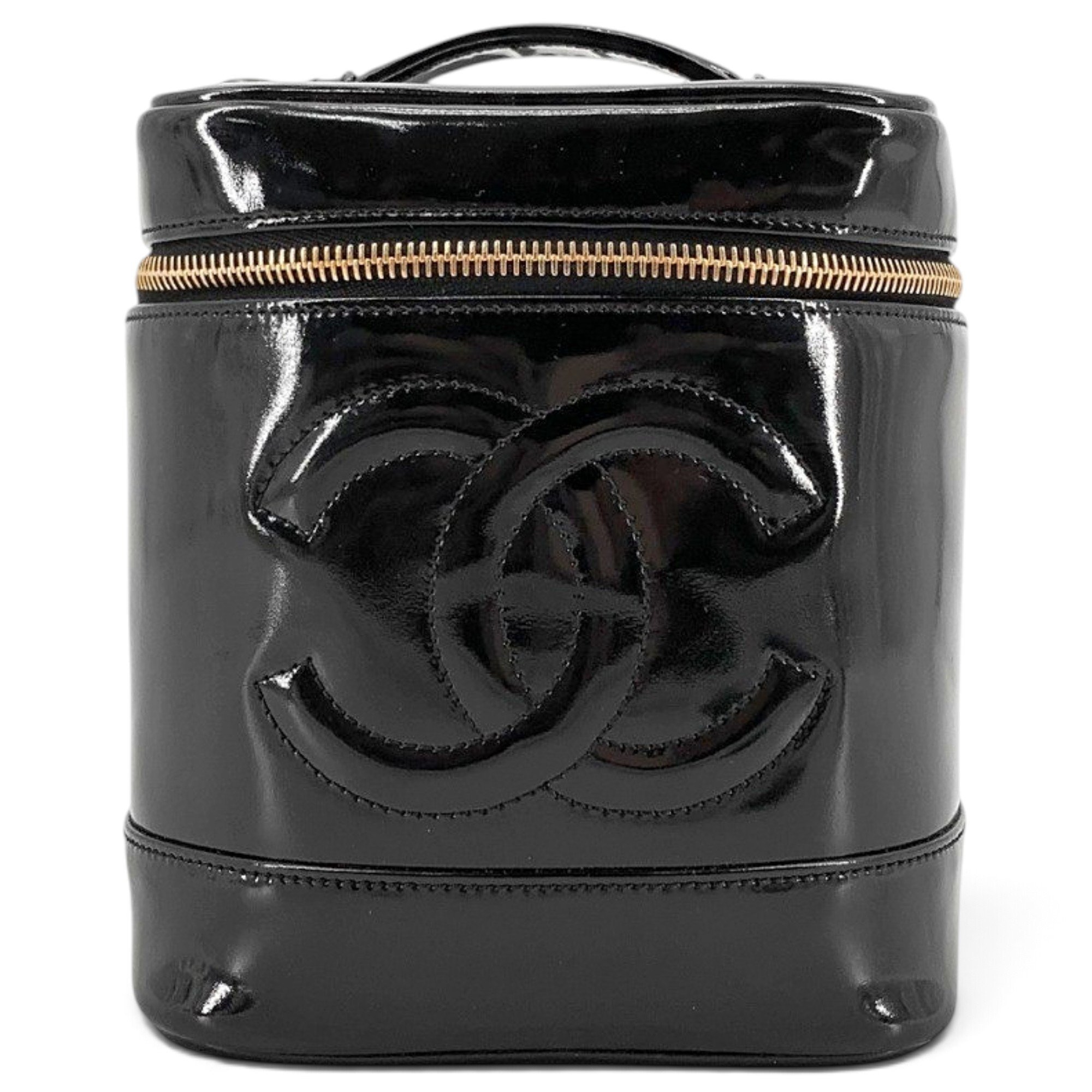 Vanity patent leather tote