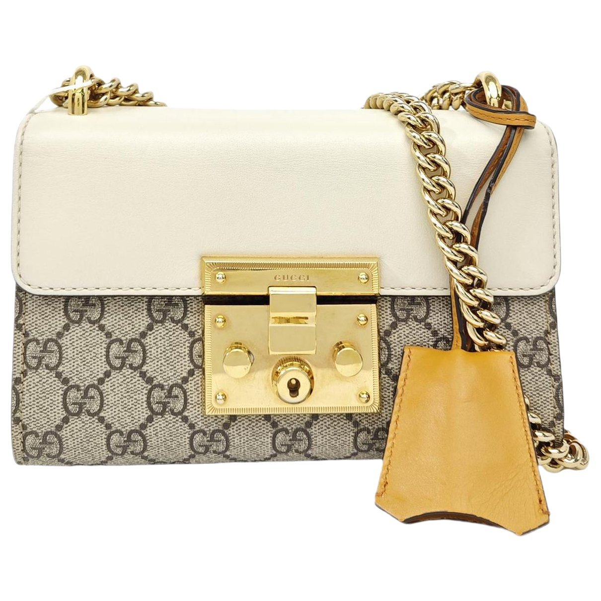 Padlock leather crossbody bag