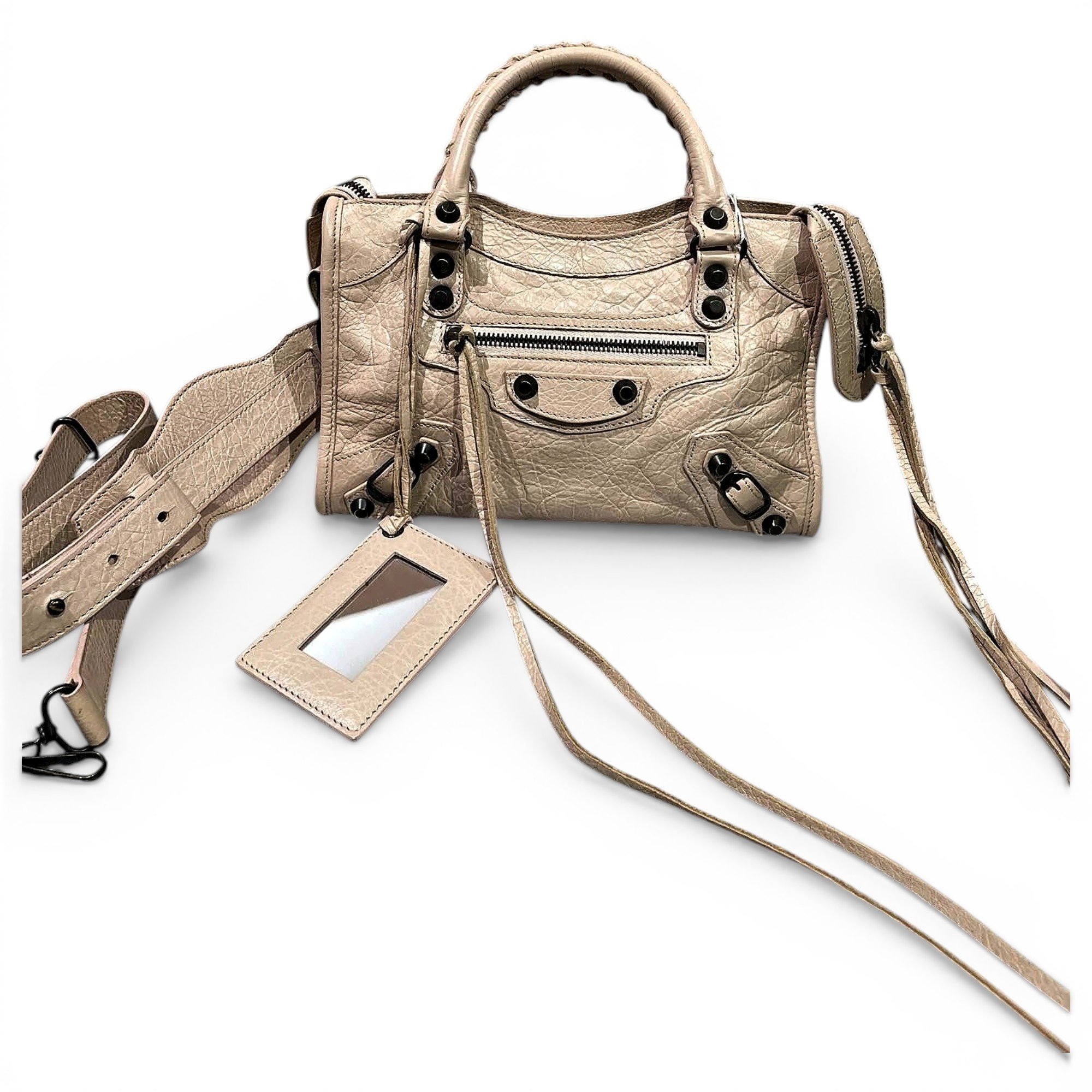 City leather mini bag