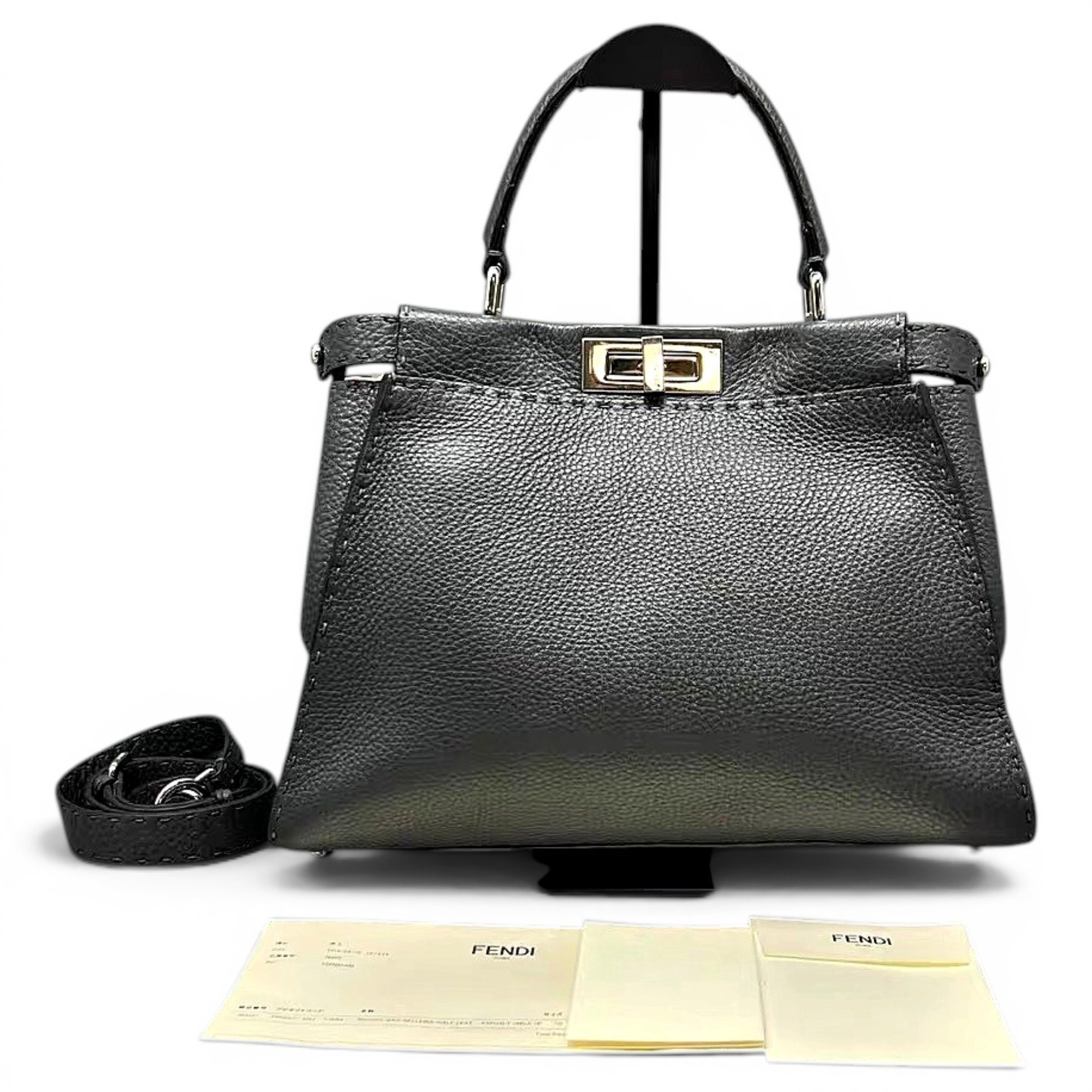 Peekaboo leather handbag