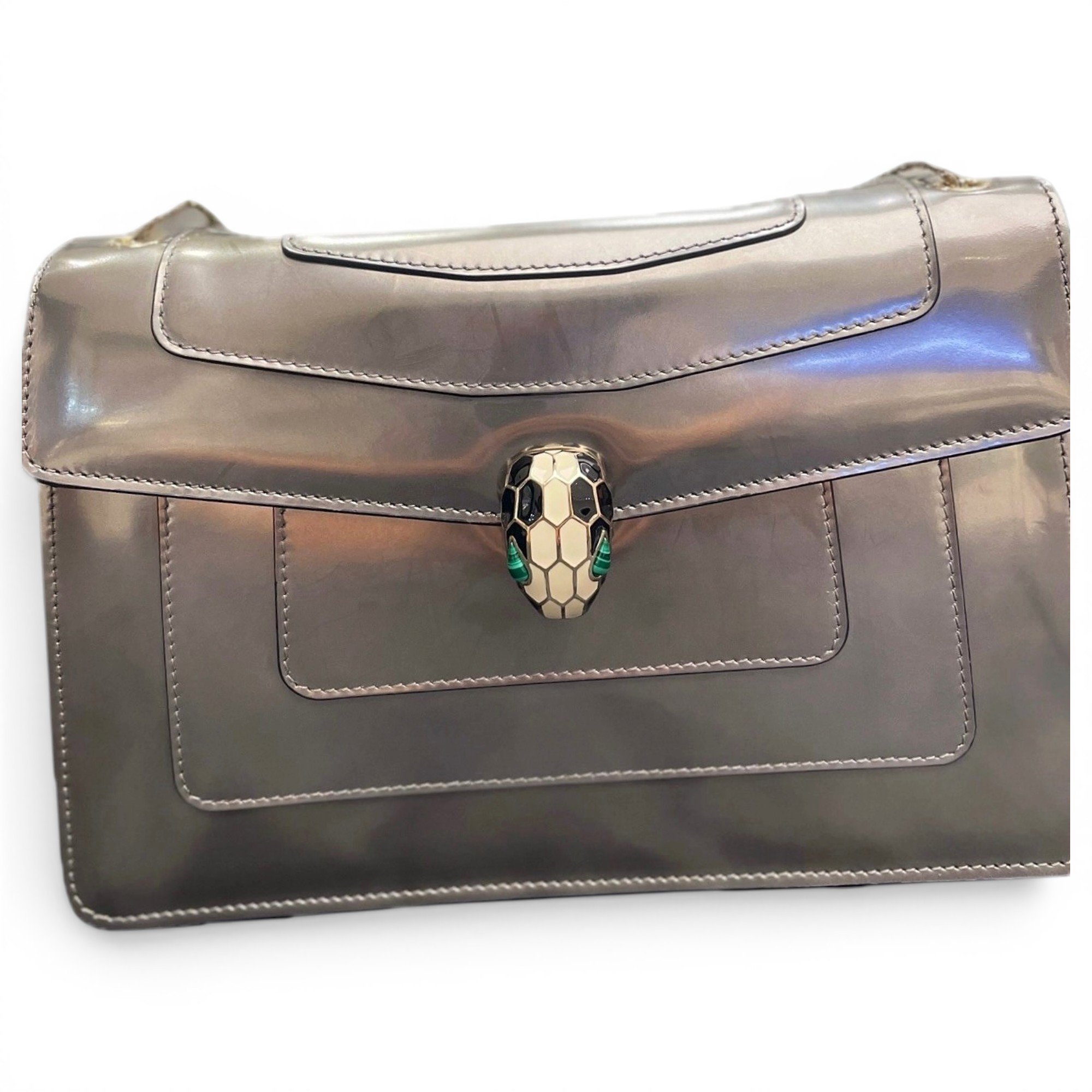 Serpenti leather handbag
