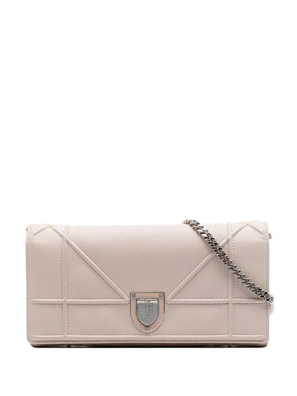 2015 Grained Calfskin Diorama Croisiere Wallet on Chain crossbody bag
