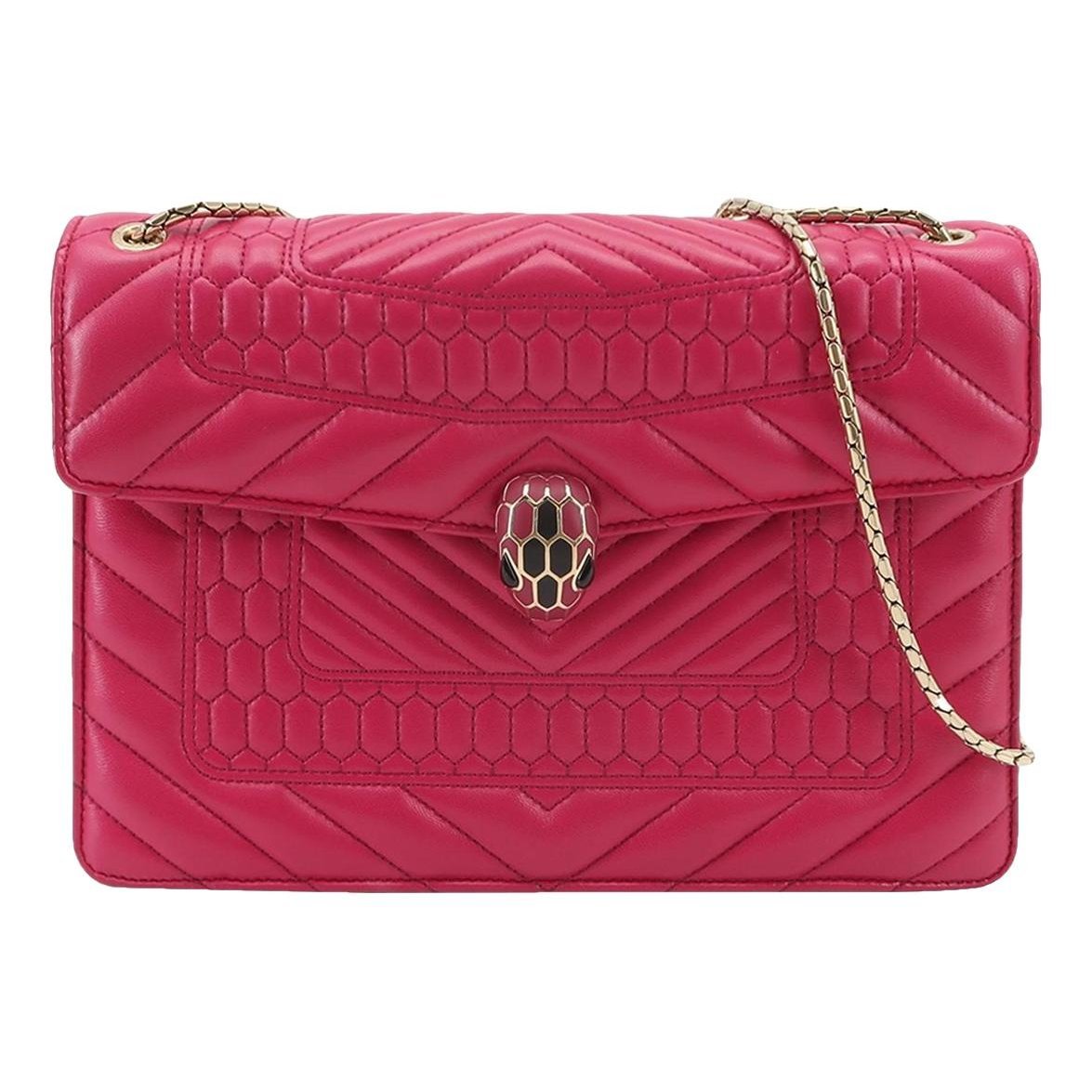 Serpenti leather handbag
