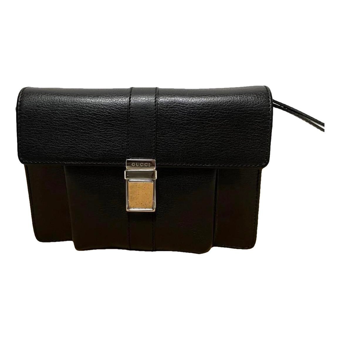 Leather clutch bag