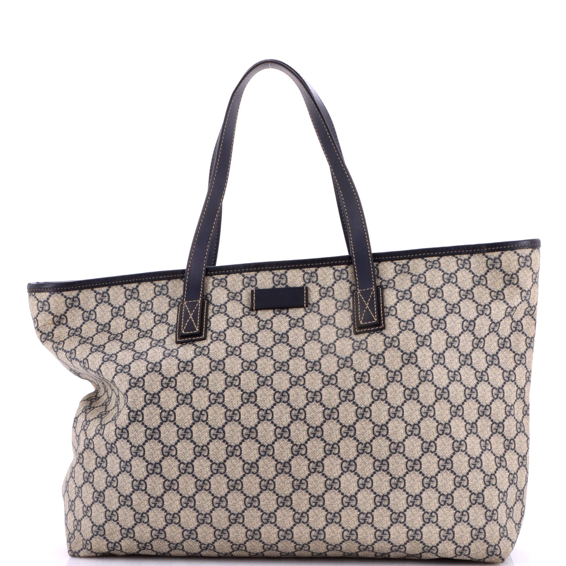 Plus Tote GG Coated Canvas with Leather Large