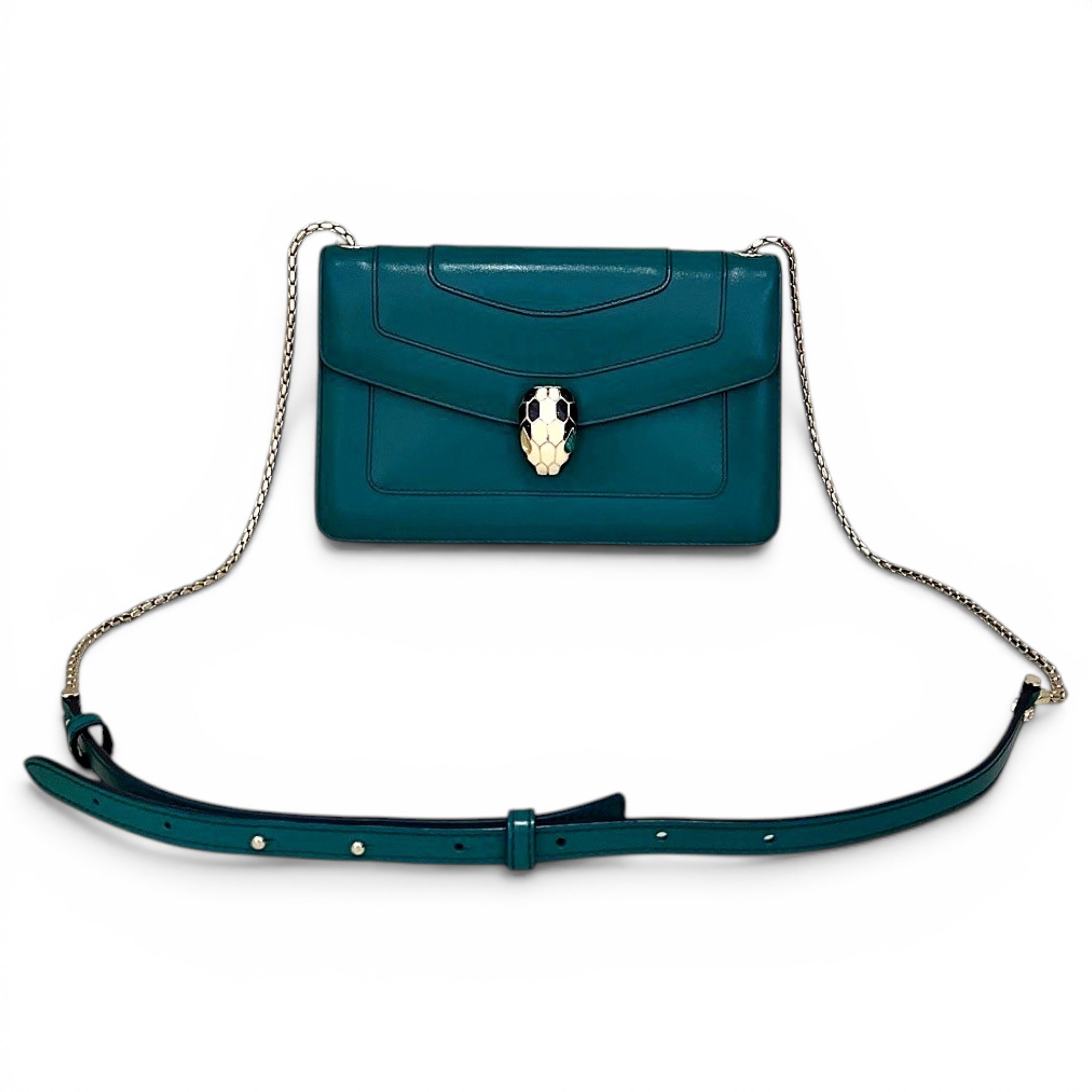 Serpenti leather handbag