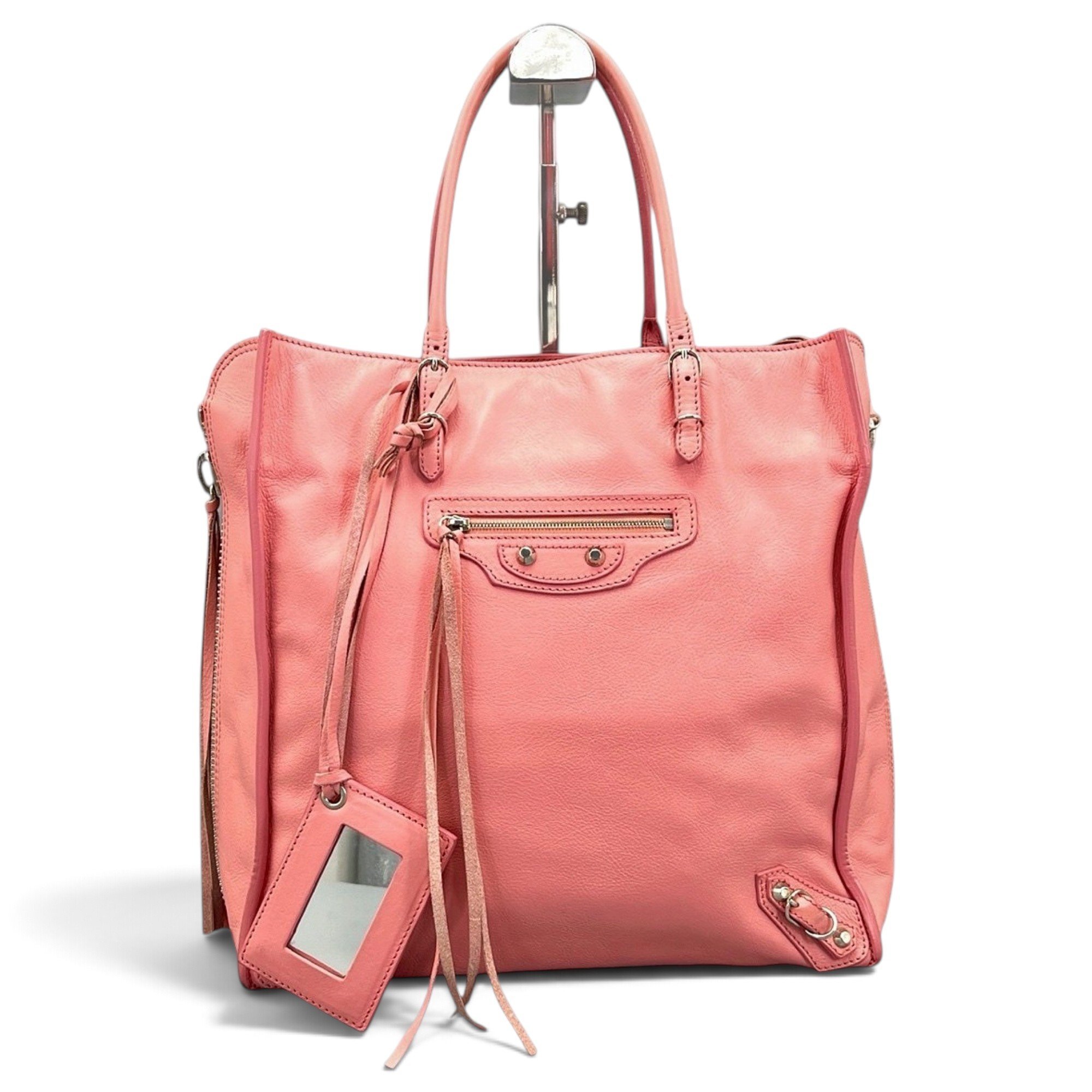 Papier leather handbag