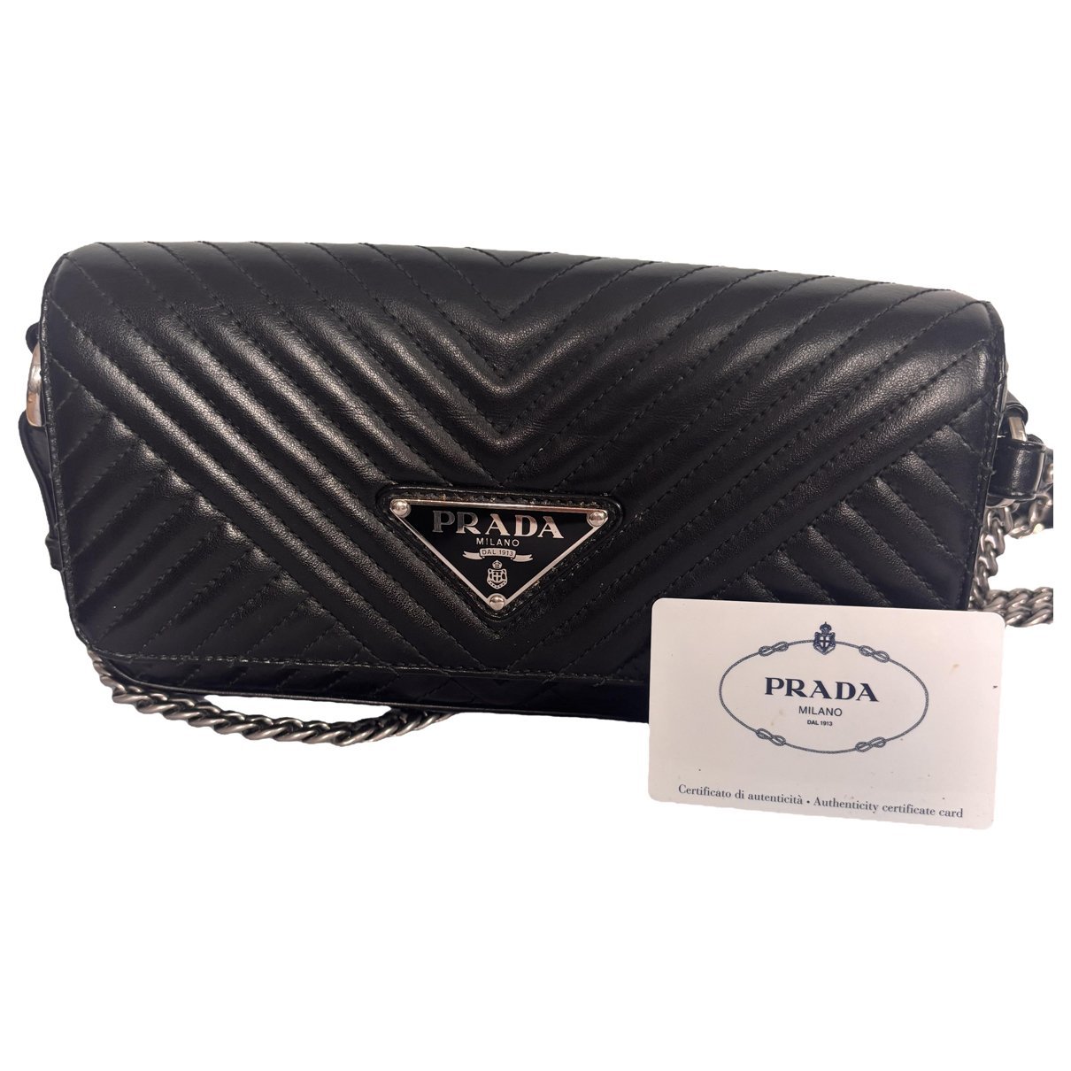 Diagramme leather clutch bag