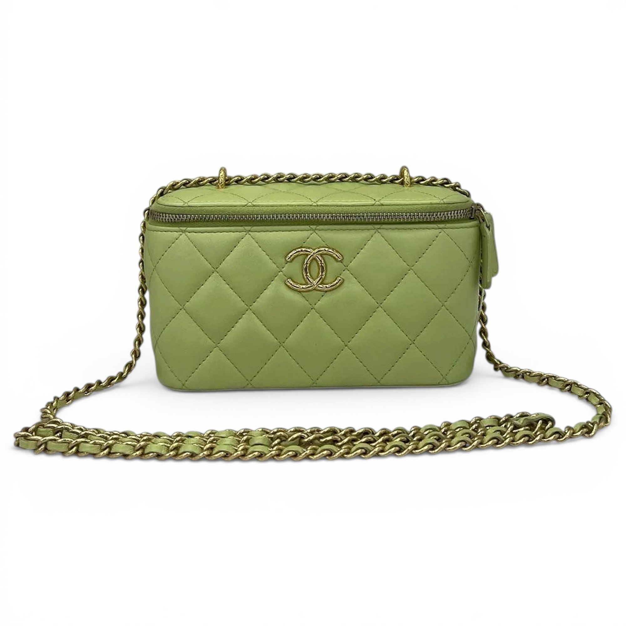 Vanity leather handbag