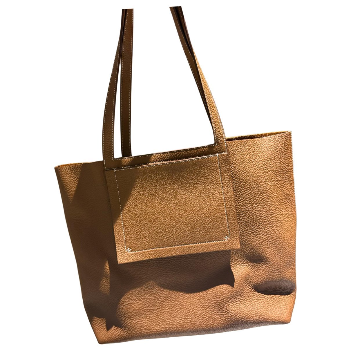 Double sens leather tote