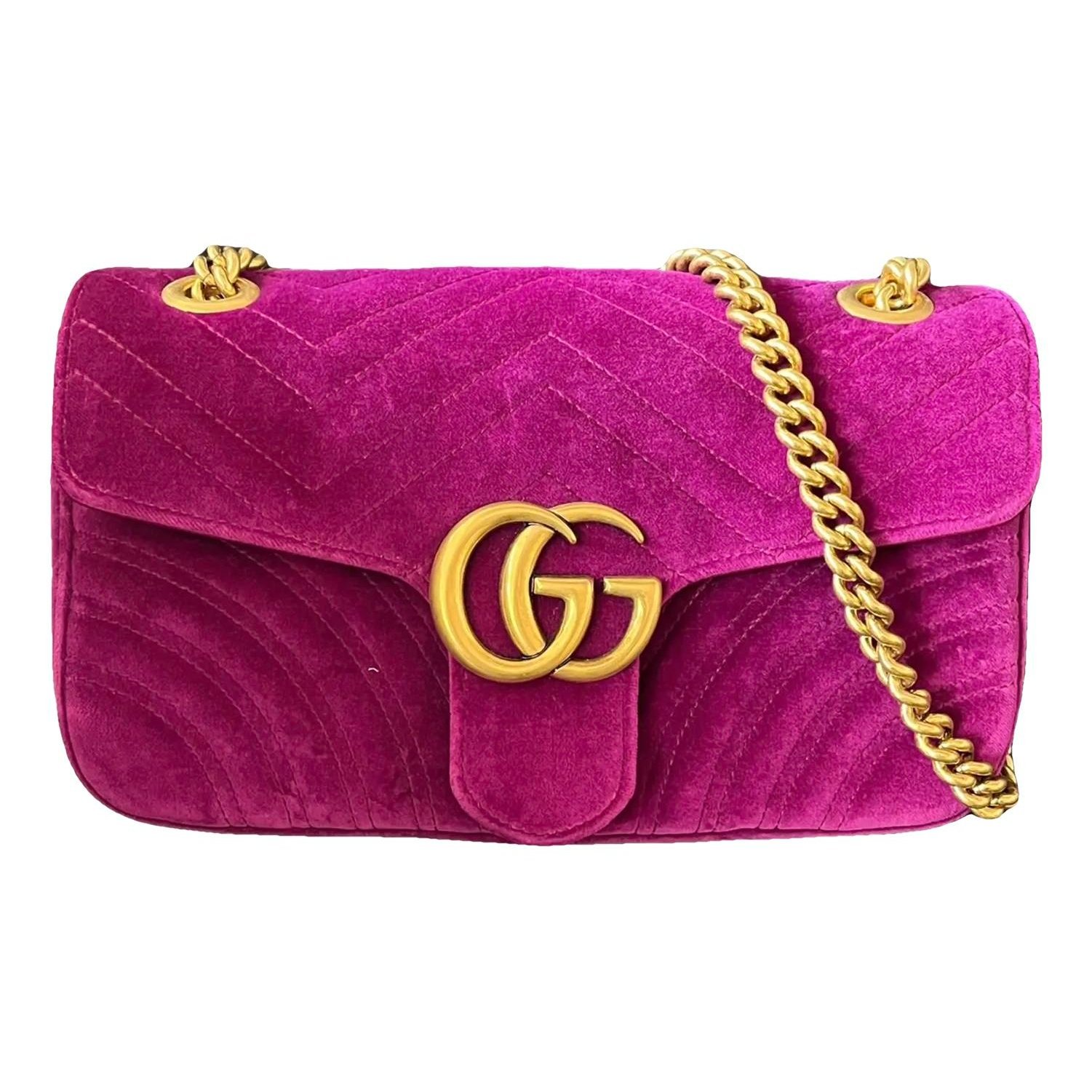 GG Marmont Flap velvet handbag