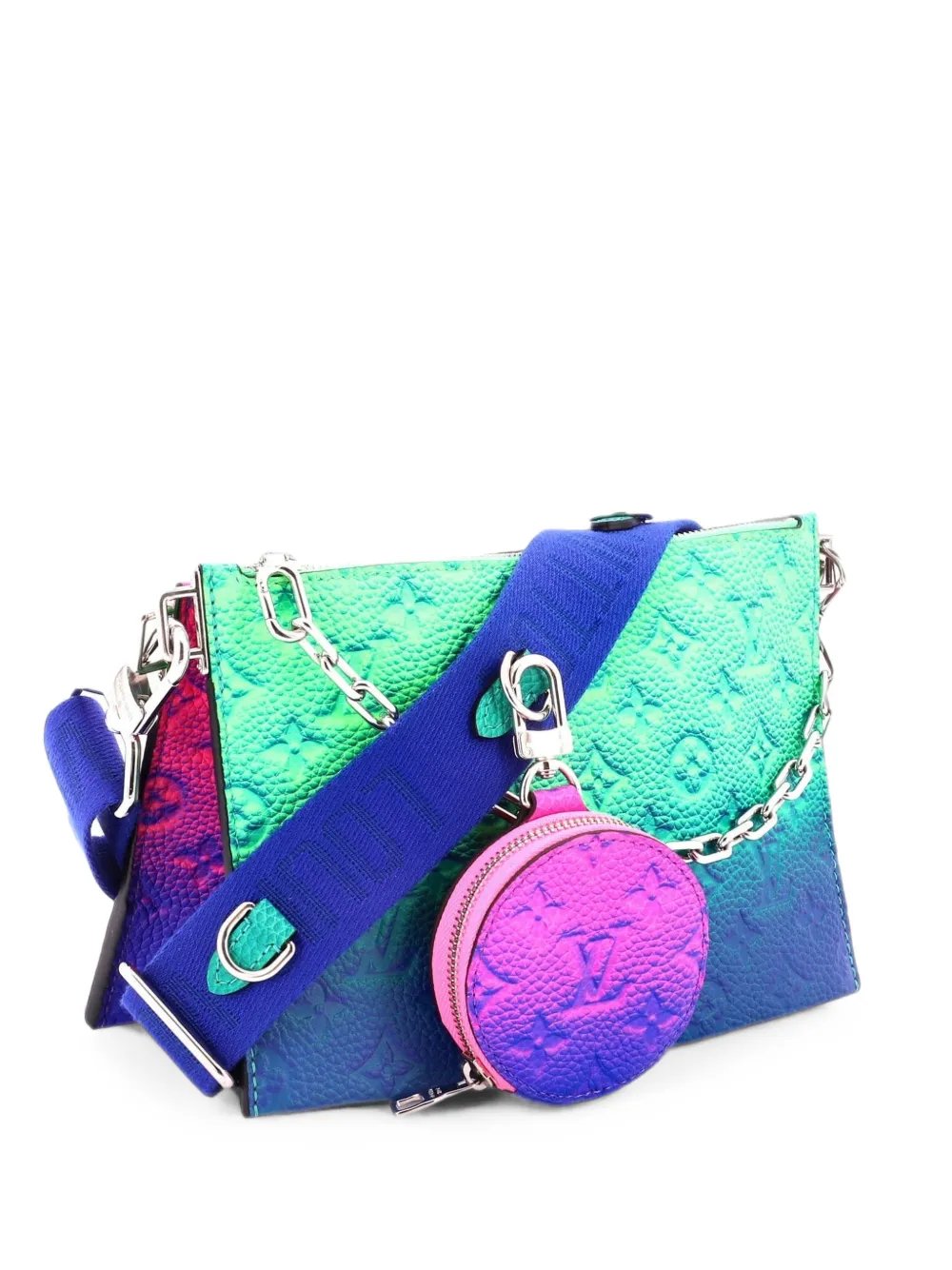 Trio Pouch Messenger Bag Limited Edition Illusion Monogram Taurillon Leather crossbody bag