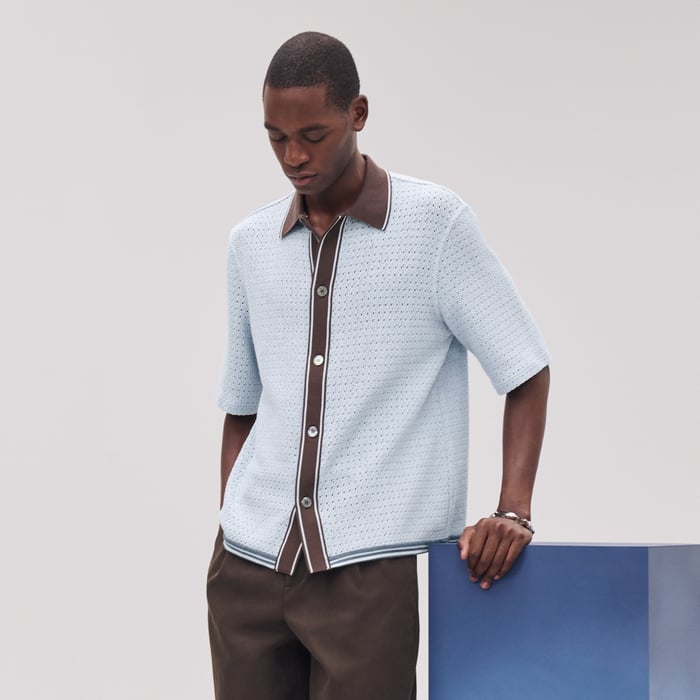 "Ajoures colores" short-sleeve shirt