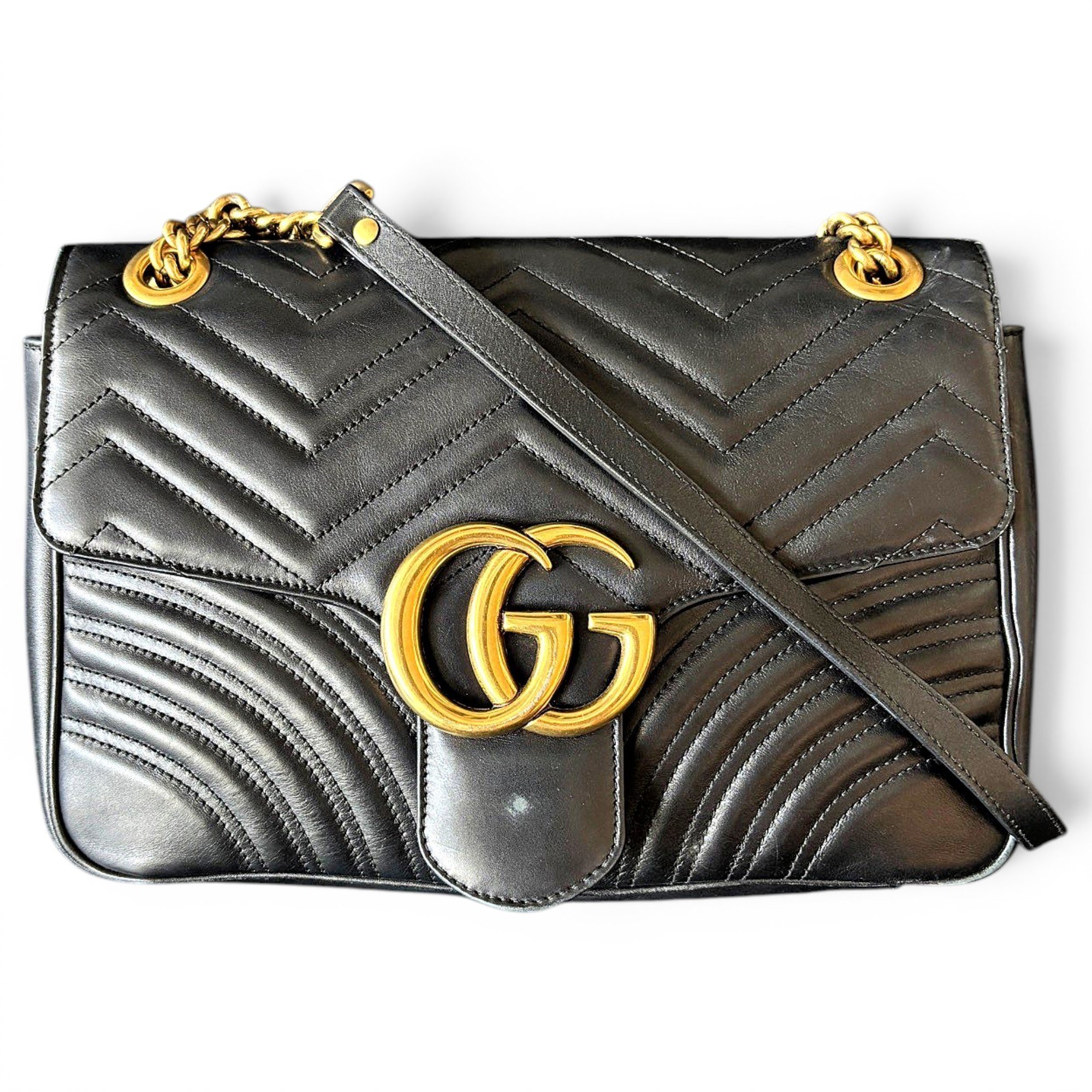 GG Marmont Flap leather crossbody bag