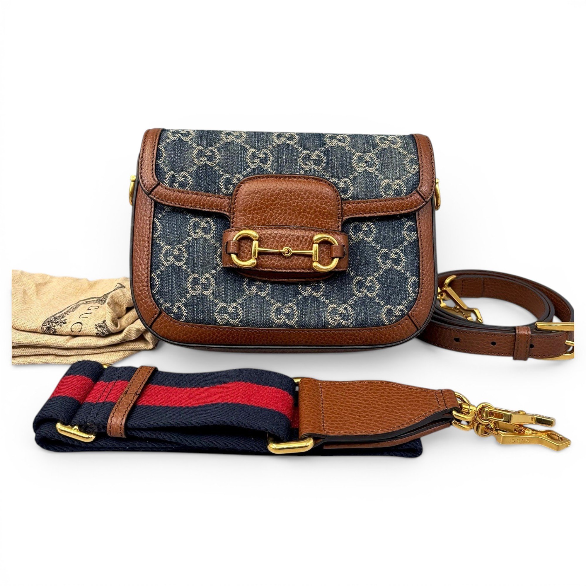 Horsebit 1955 Flap leather handbag