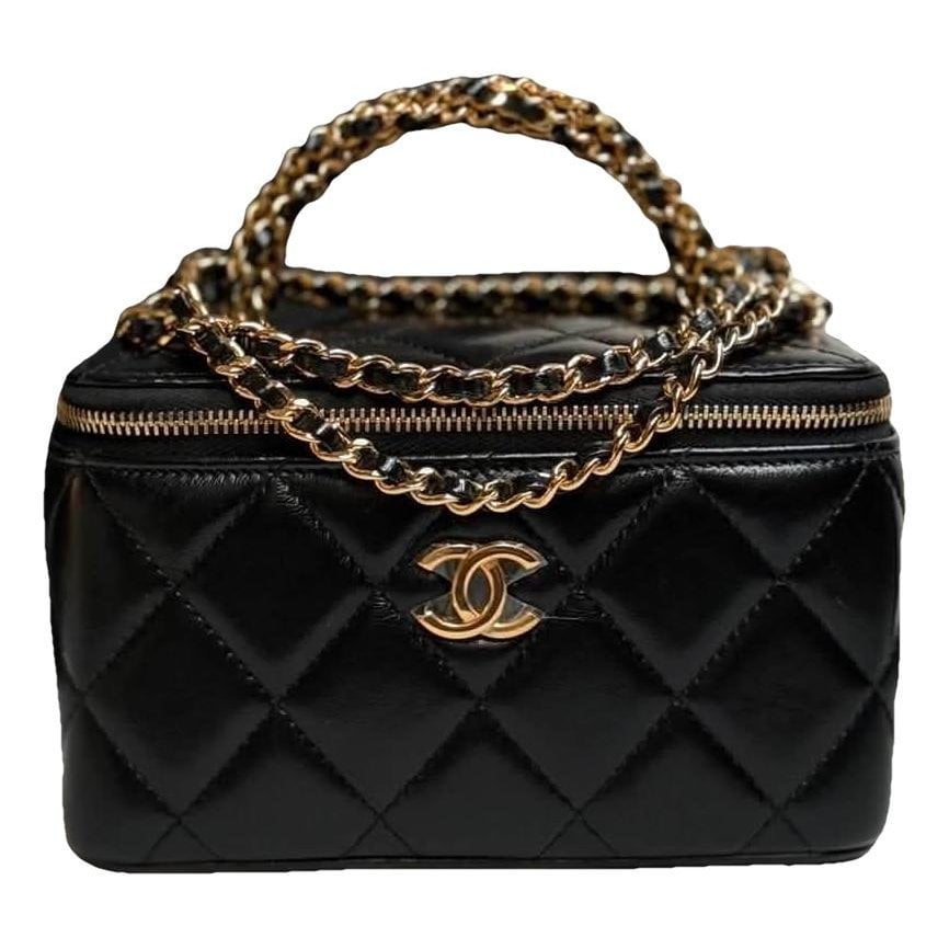 Vanity leather handbag