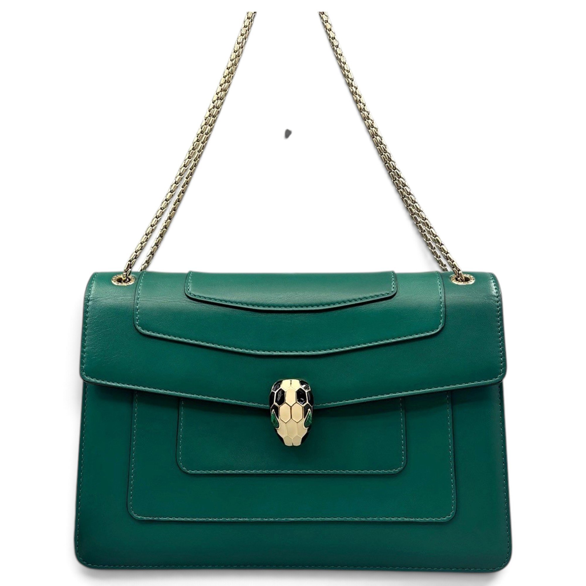 Serpenti leather handbag