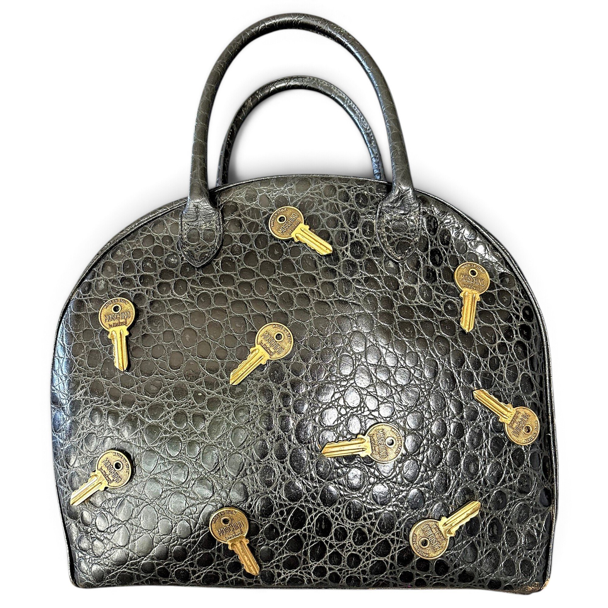 Moschino Leather bowling bag