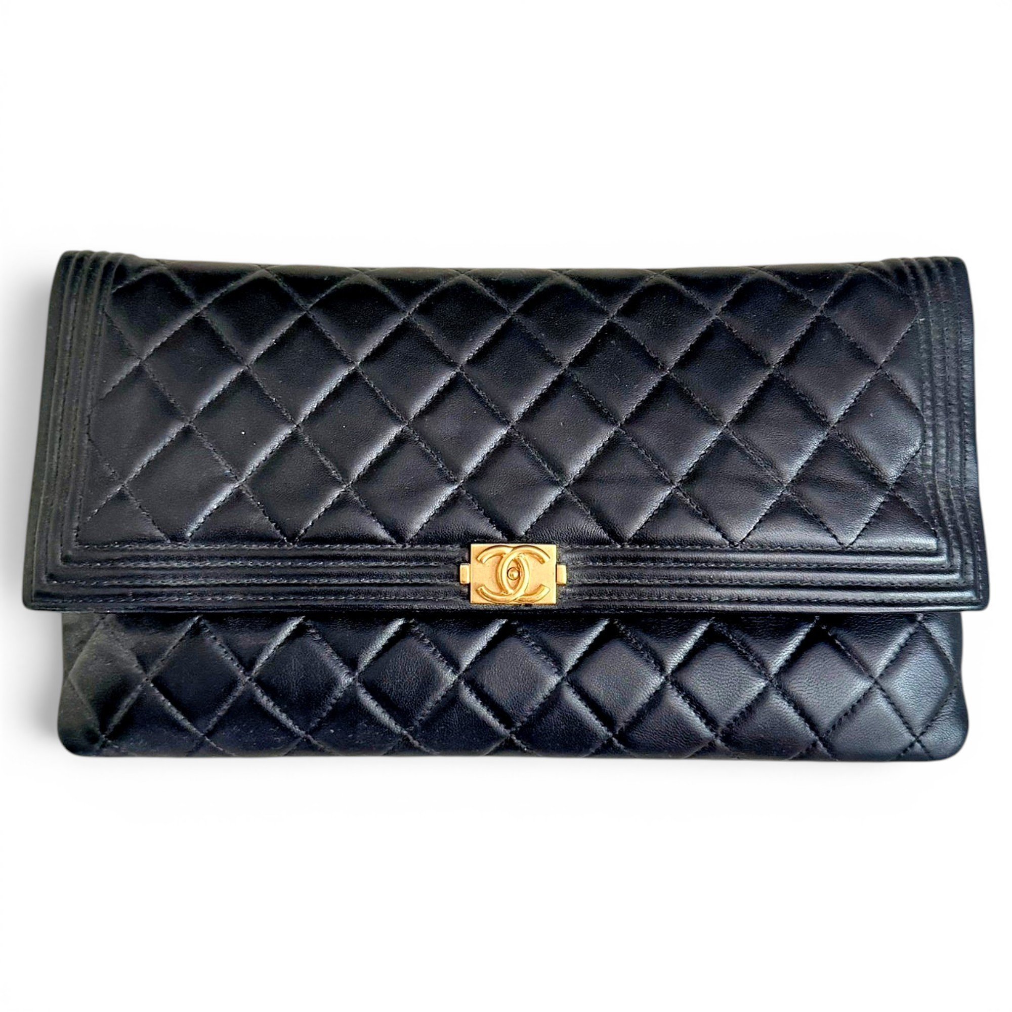 Leather clutch bag