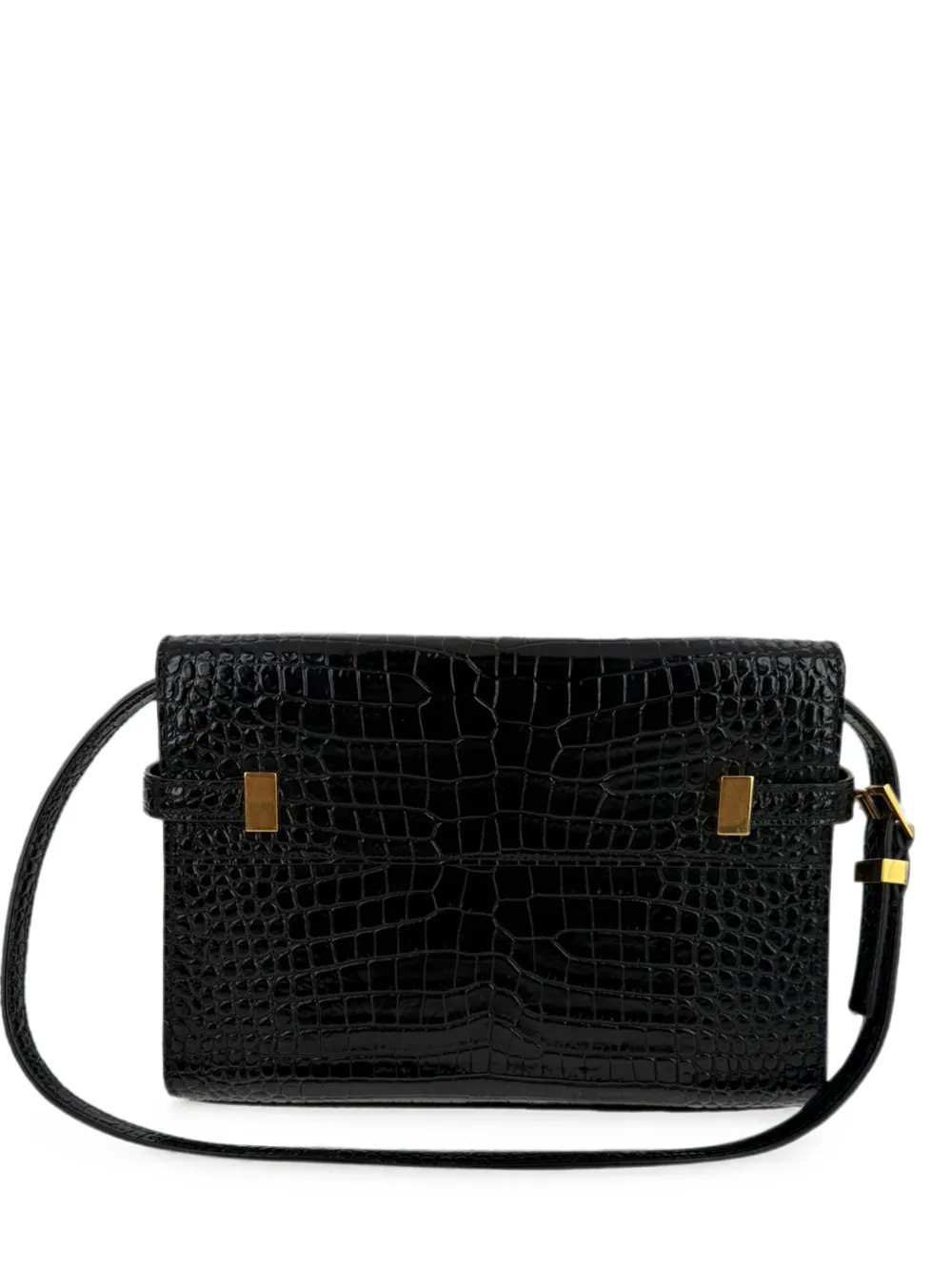 Manhattan croc-embossed shoulder bag