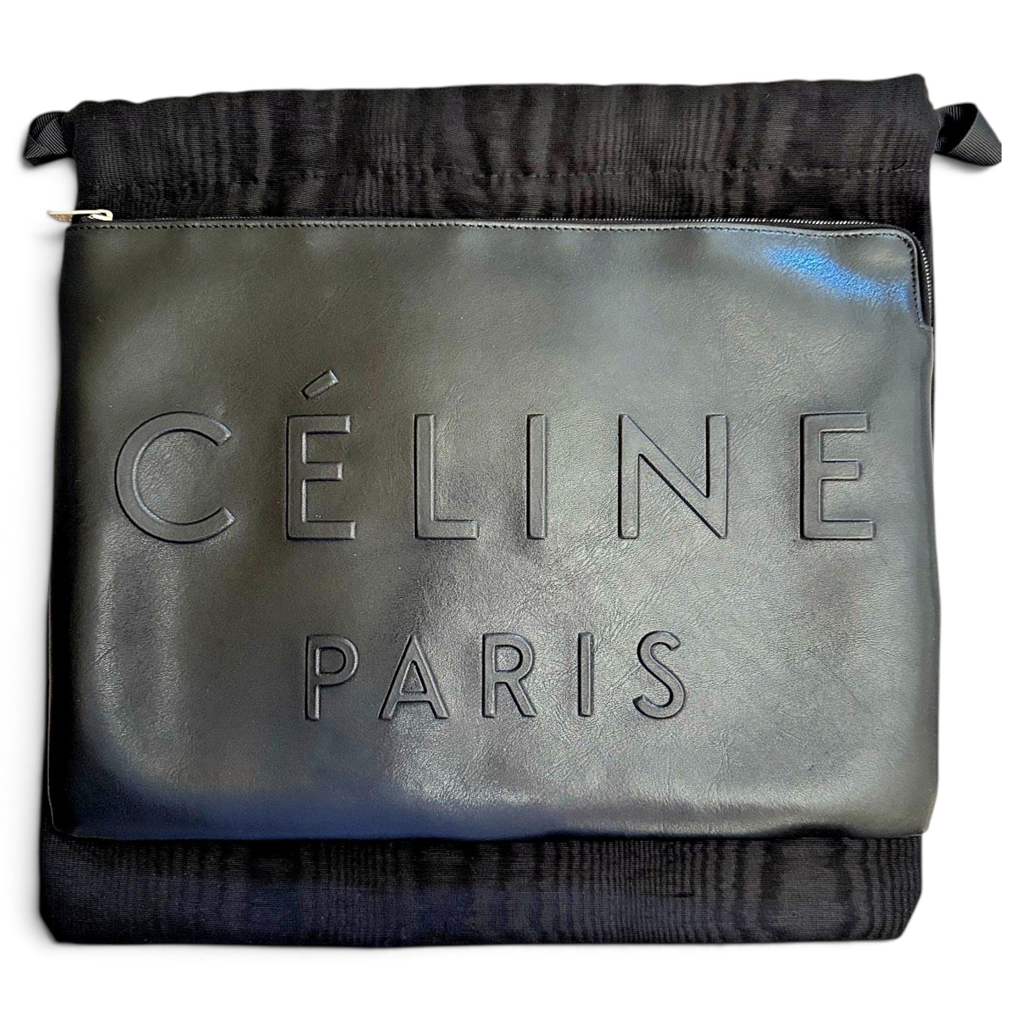 Leather clutch bag