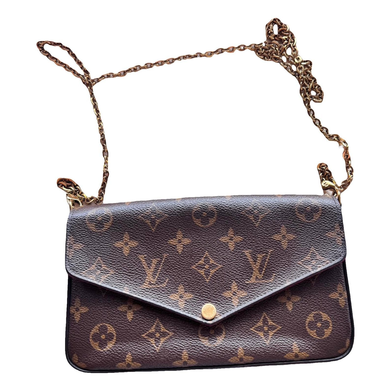 Leather clutch bag