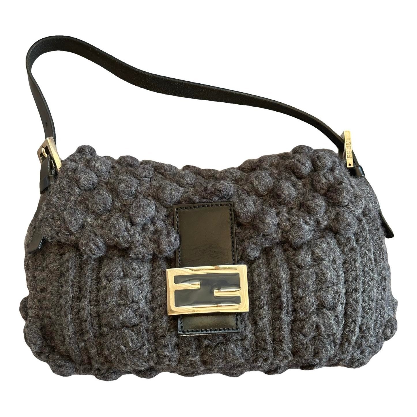 Baguette wool handbag