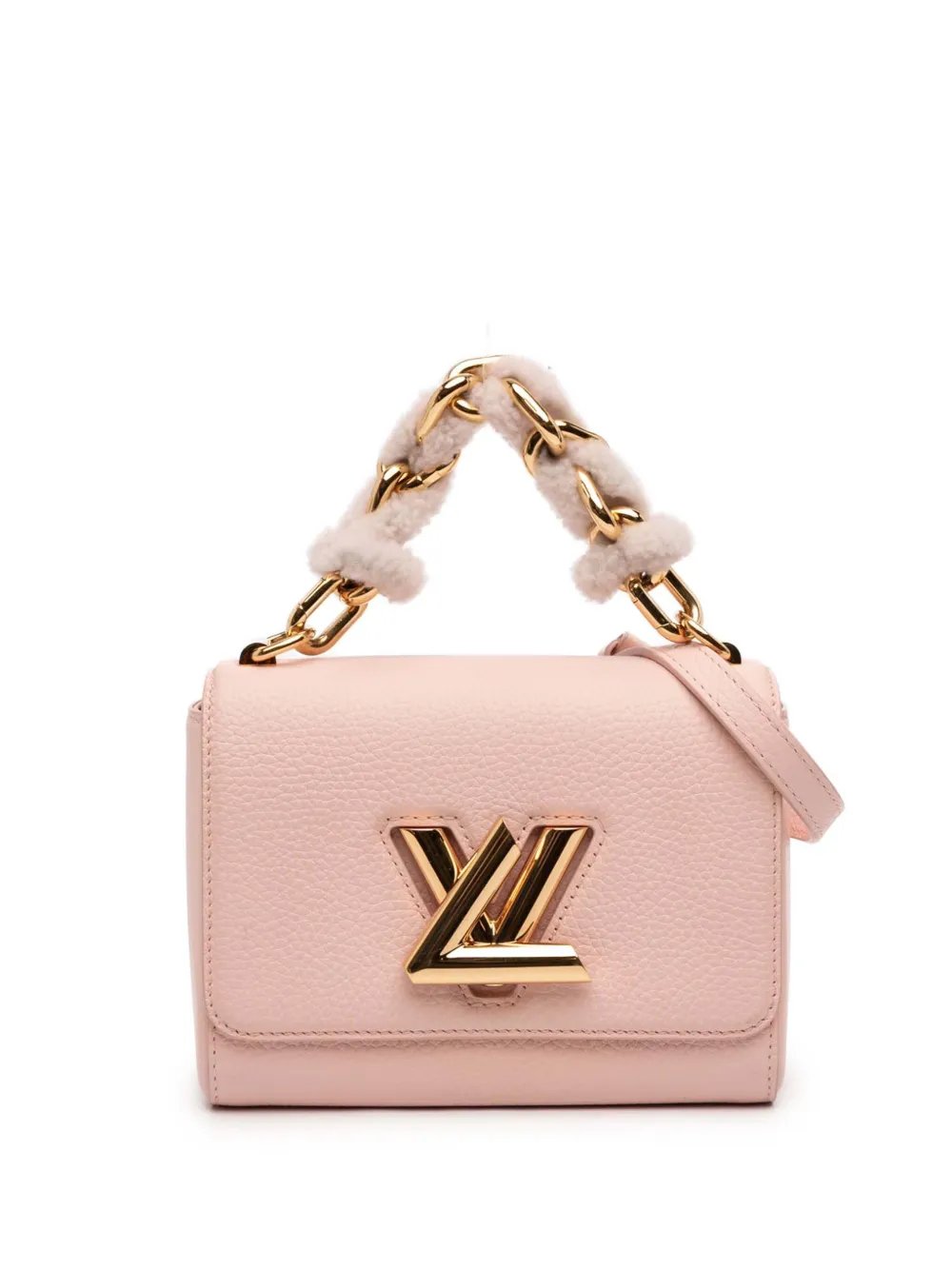 Louis Vuitton 2021-2026 Taurillon Shearling Braided Handle Twist PM satchel