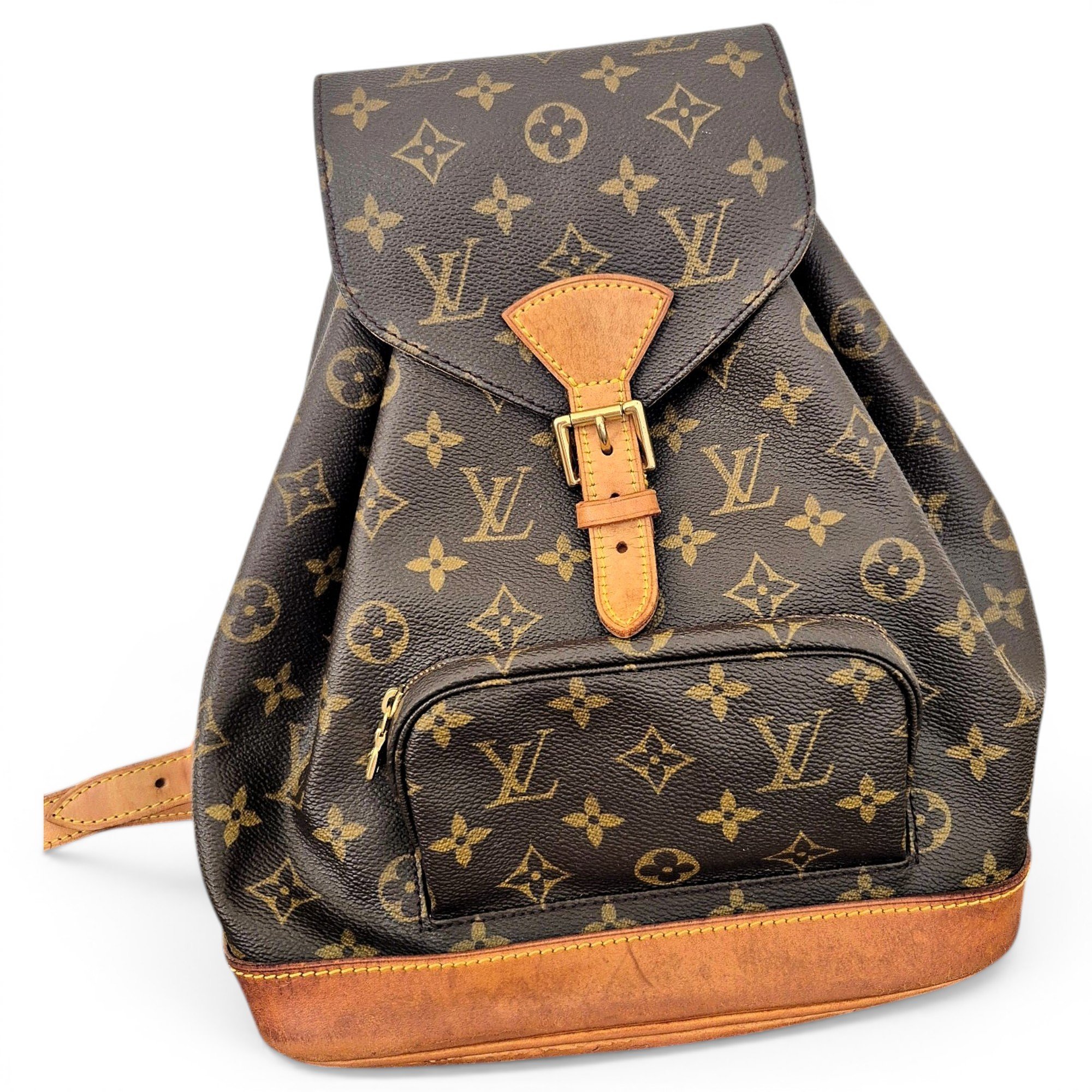 Montsouris Vintage leather backpack