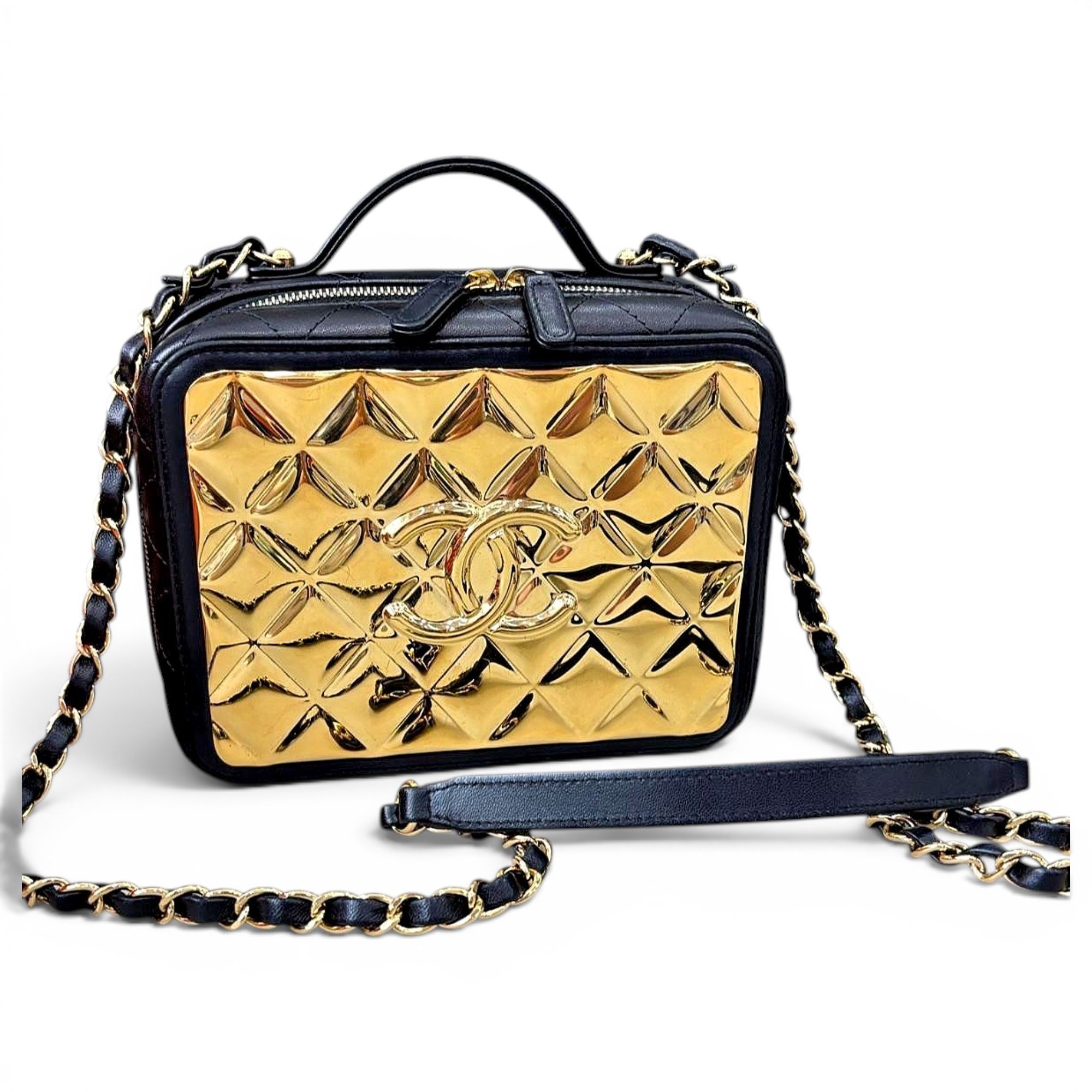 Vanity leather crossbody bag