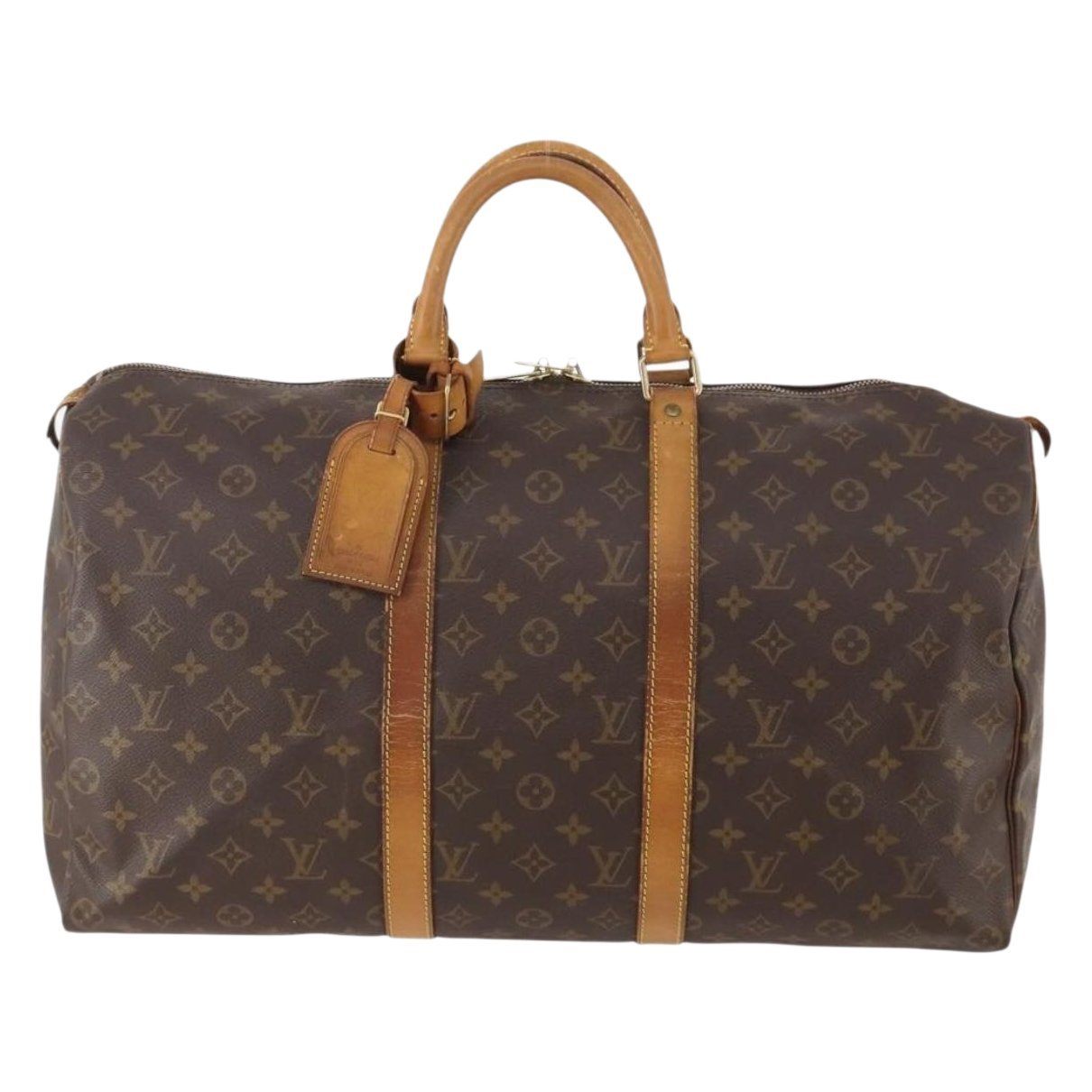 Keepall leather travel bag
