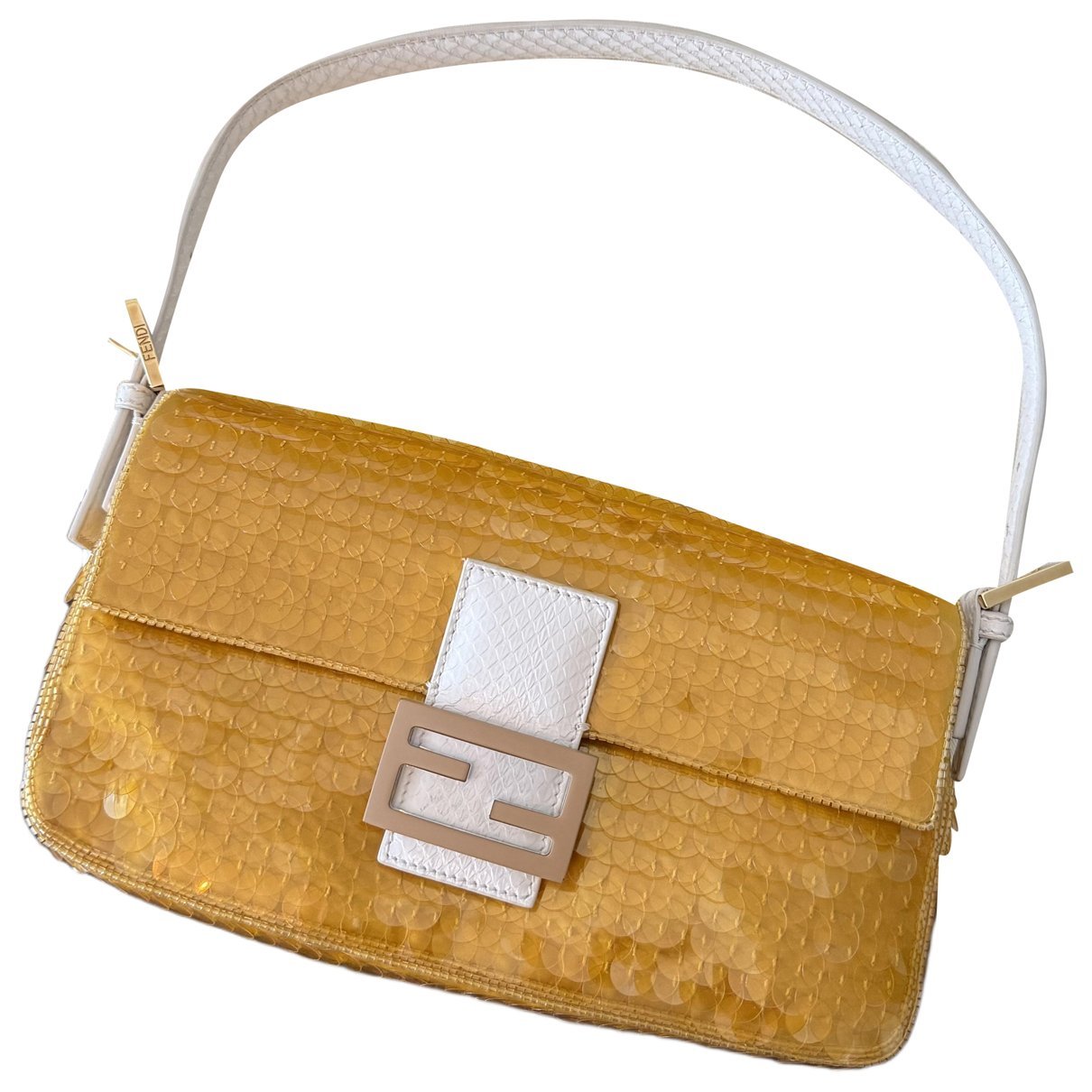 Baguette silk handbag