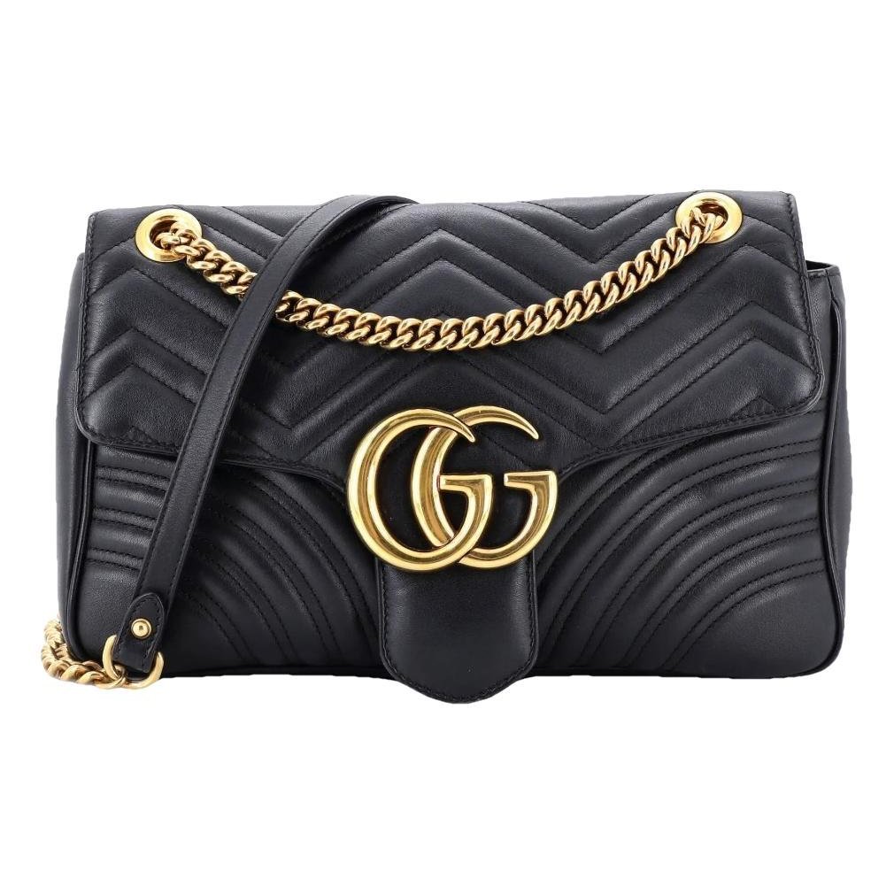 GG Marmont Flap leather crossbody bag