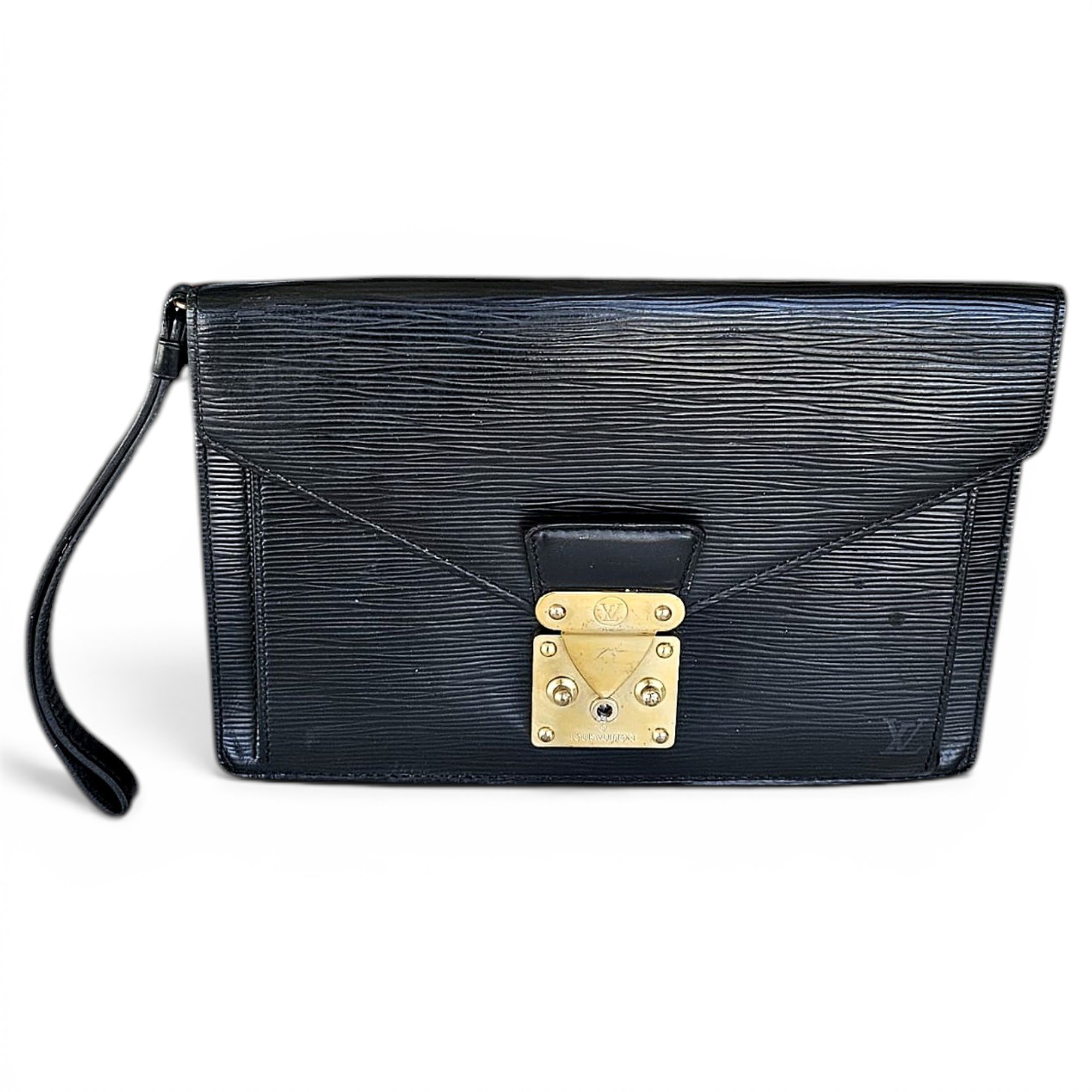 Sellier leather clutch bag
