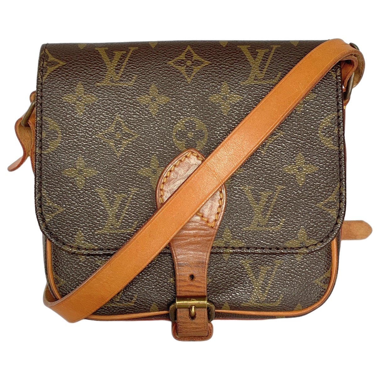 Cartouchière leather handbag