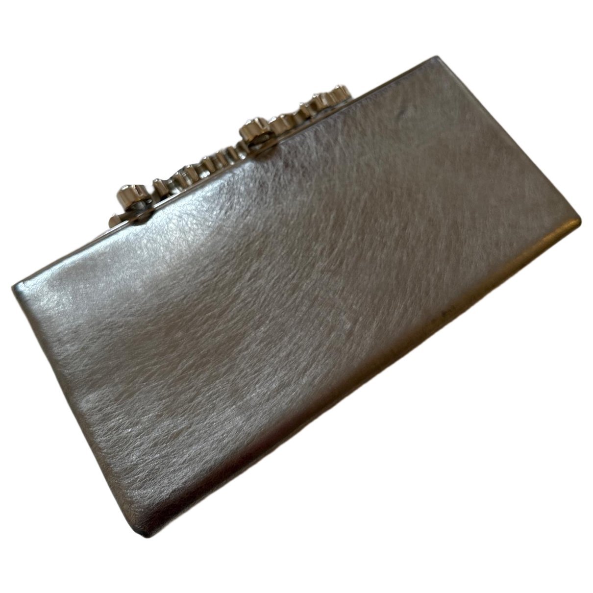Leather clutch bag